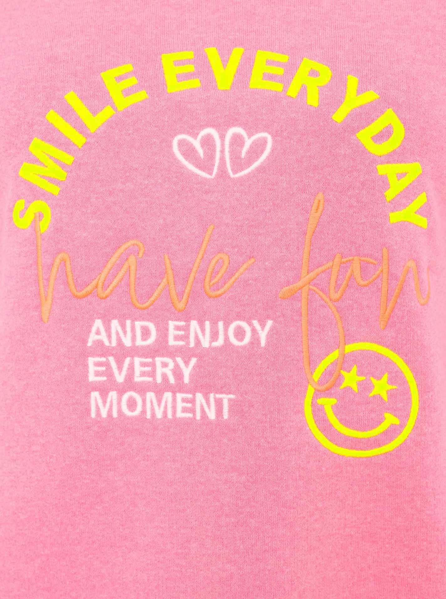 Zwillingsherz Sweatshirt »"Smile Everyday"«, mit Used-Look Kanten und Stickerei
