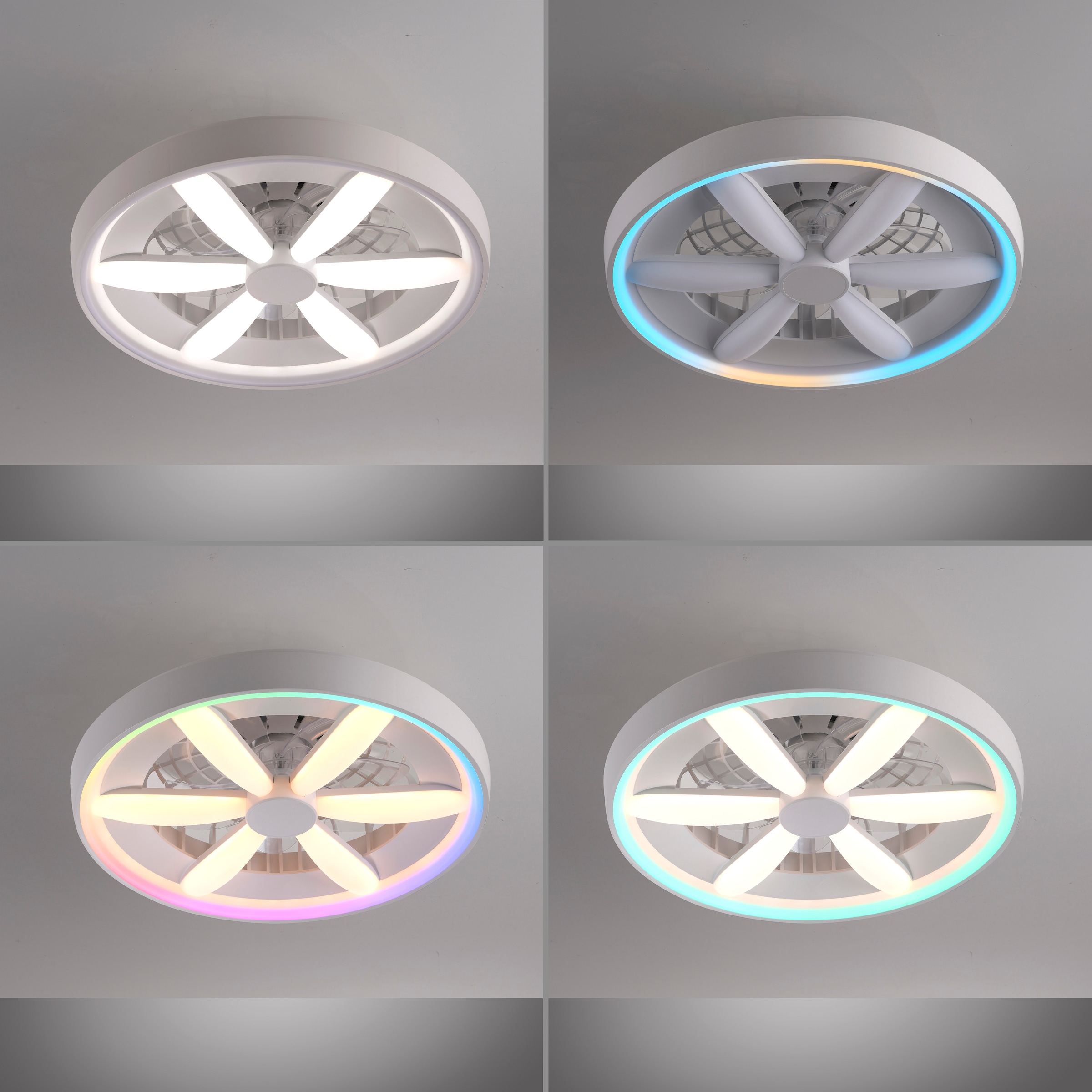 JUST LIGHT LED Deckenleuchte »AEROLUX« LED-Board 1 Stk. warmweiß - kaltweiß mit Ventilator, dimmbar, CCT 2700-6500K, RGB, Memory-/ Timerfunktion