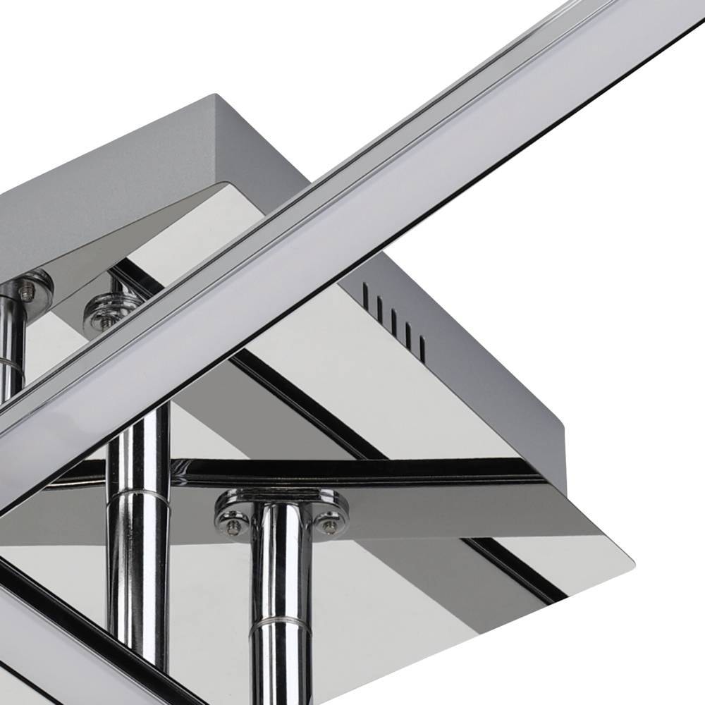 EGLO Deckenleuchte »LASANA 1 Deckenlampe, chrom, weiß, schlanke Bauform, Wohnzimmerlampe«, 1 flammig, Leuchtmittel LED-Board | LED fest integriert, Esszimmer, Küche, Schlafzimmer, modern, minimalistisch, 50x16x9,5cm