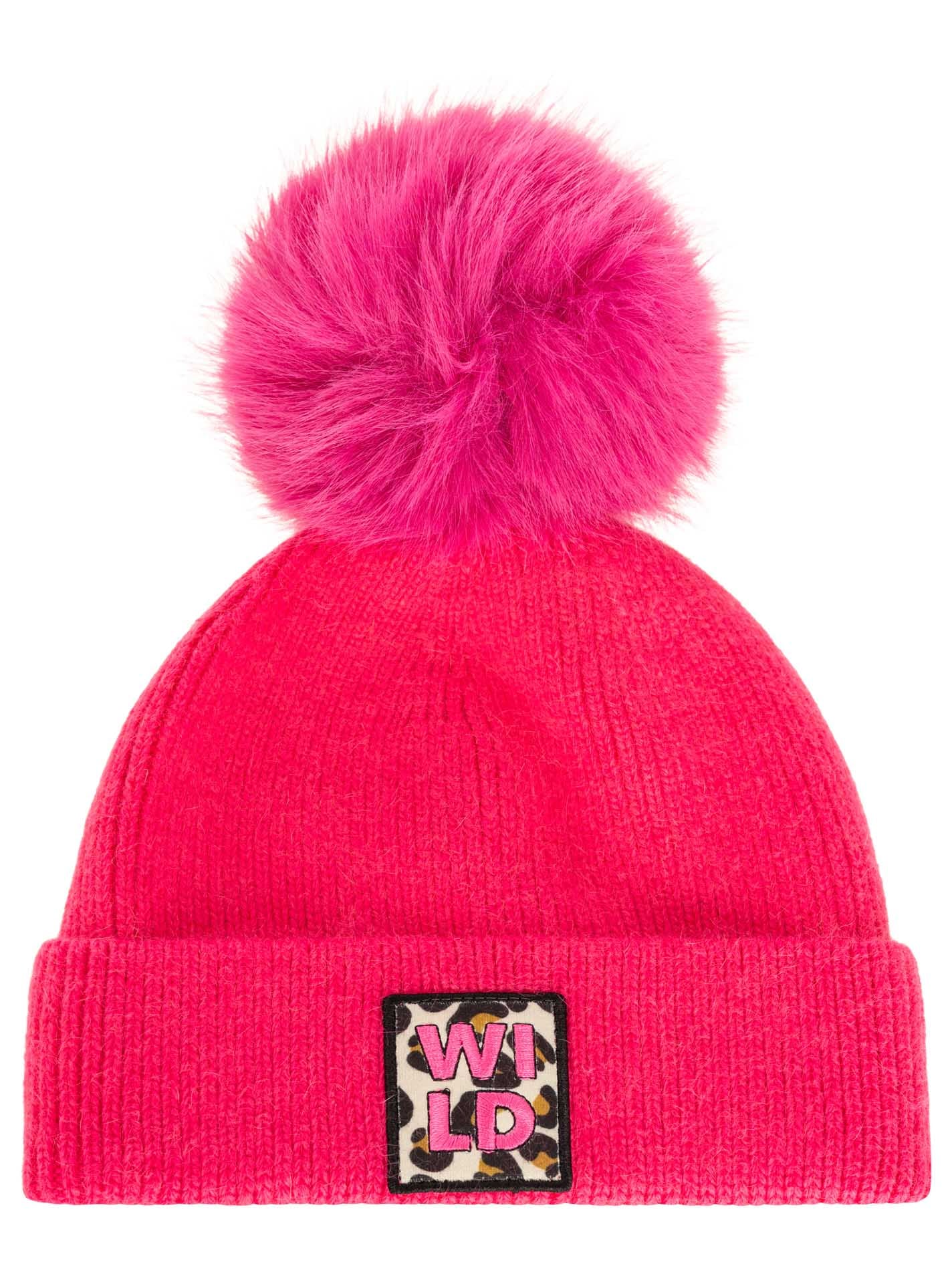 Zwillingsherz Beanie »"Wild"-KIDS« Leo-Patch, breiter Umschlag, gerippt, mit Wollanteil