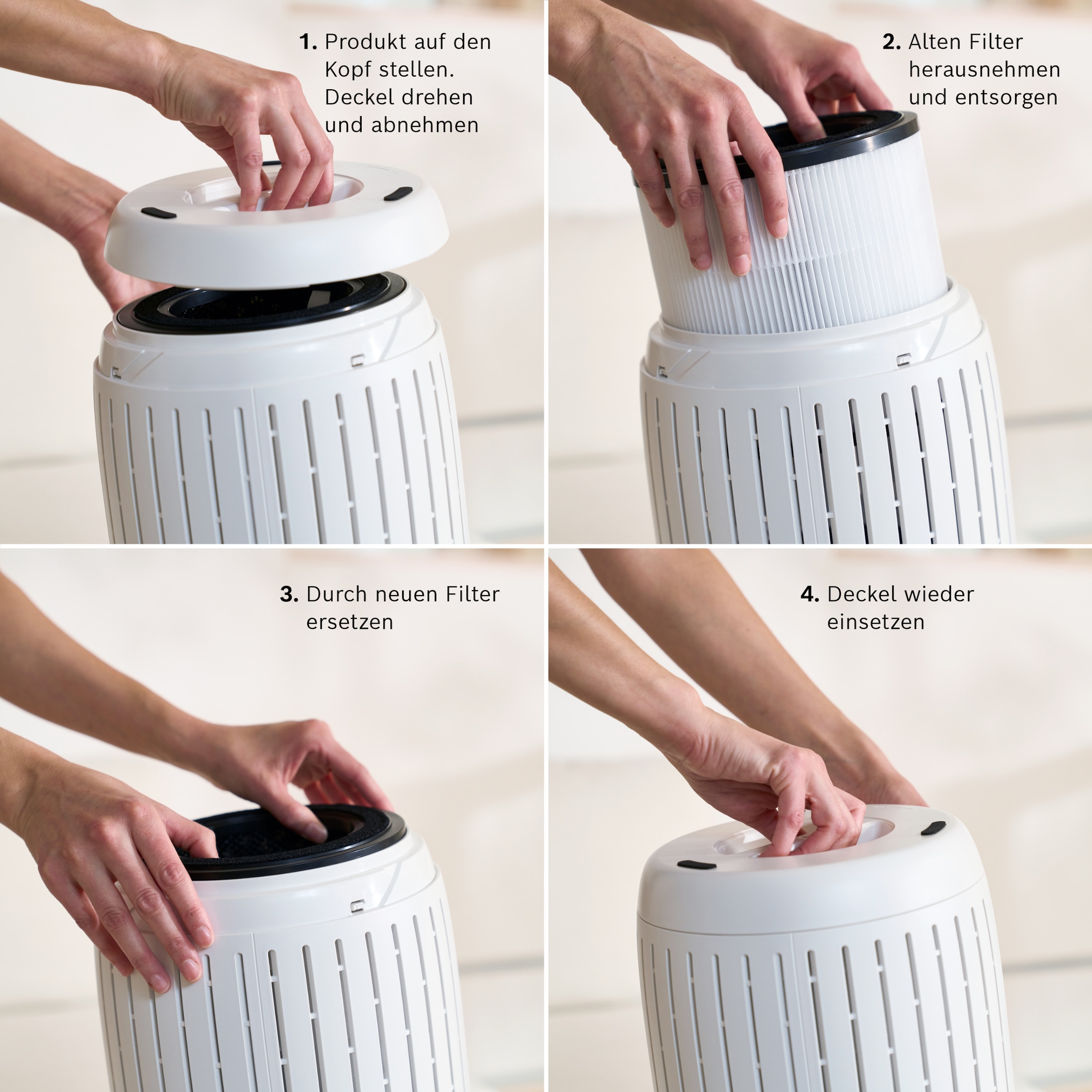 BOSCH Kombifilter »3-in-1 HEPA Filter mit Hocheffizienter Aktivkohlefilter«