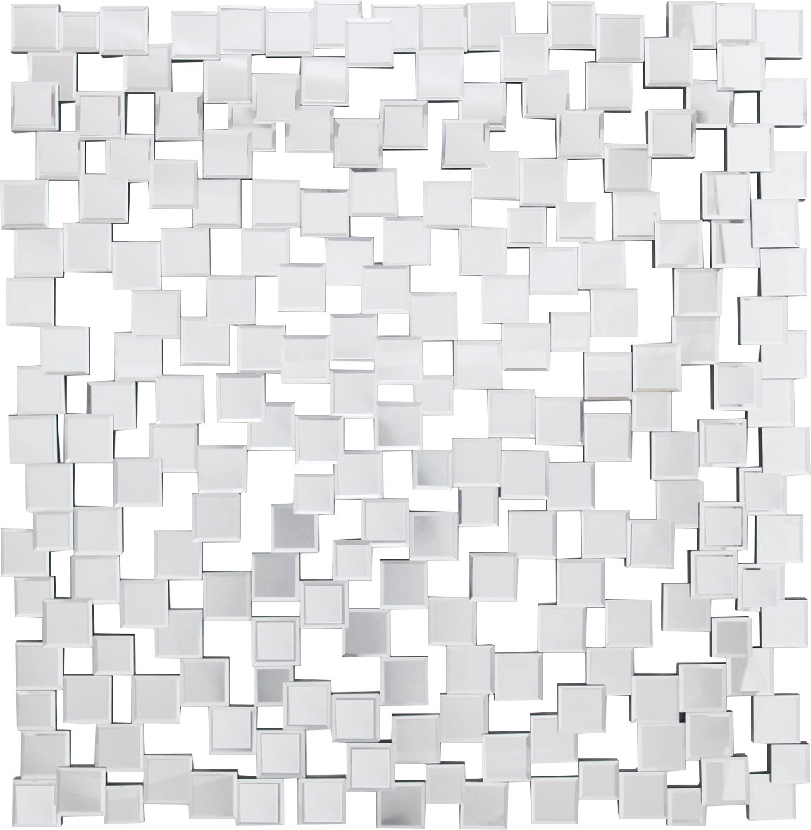 SalesFever Wandspiegel, Mosaikdesign aus Spiegelglasquadraten