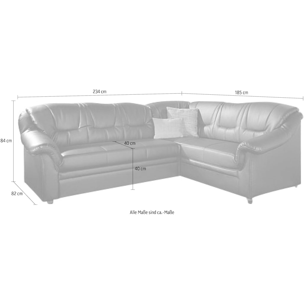 DOMO collection Ecksofa »Montana L-Form«, wahlweise mit Bettfunktion