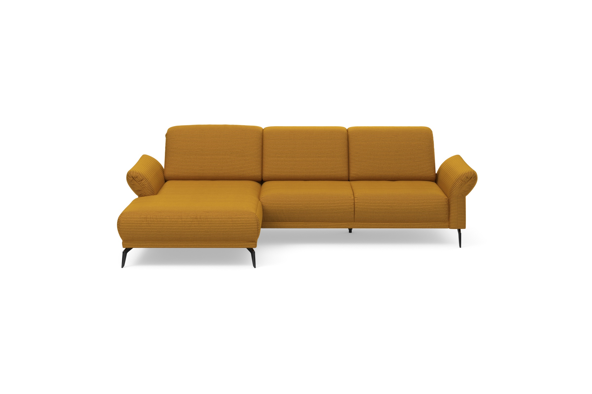 INOSIGN Ecksofa »Coco L-Form« Sitztiefen-, Arm- und Kopfteilverstellung, Cord-Bezug, Fußhöhe 15 cm