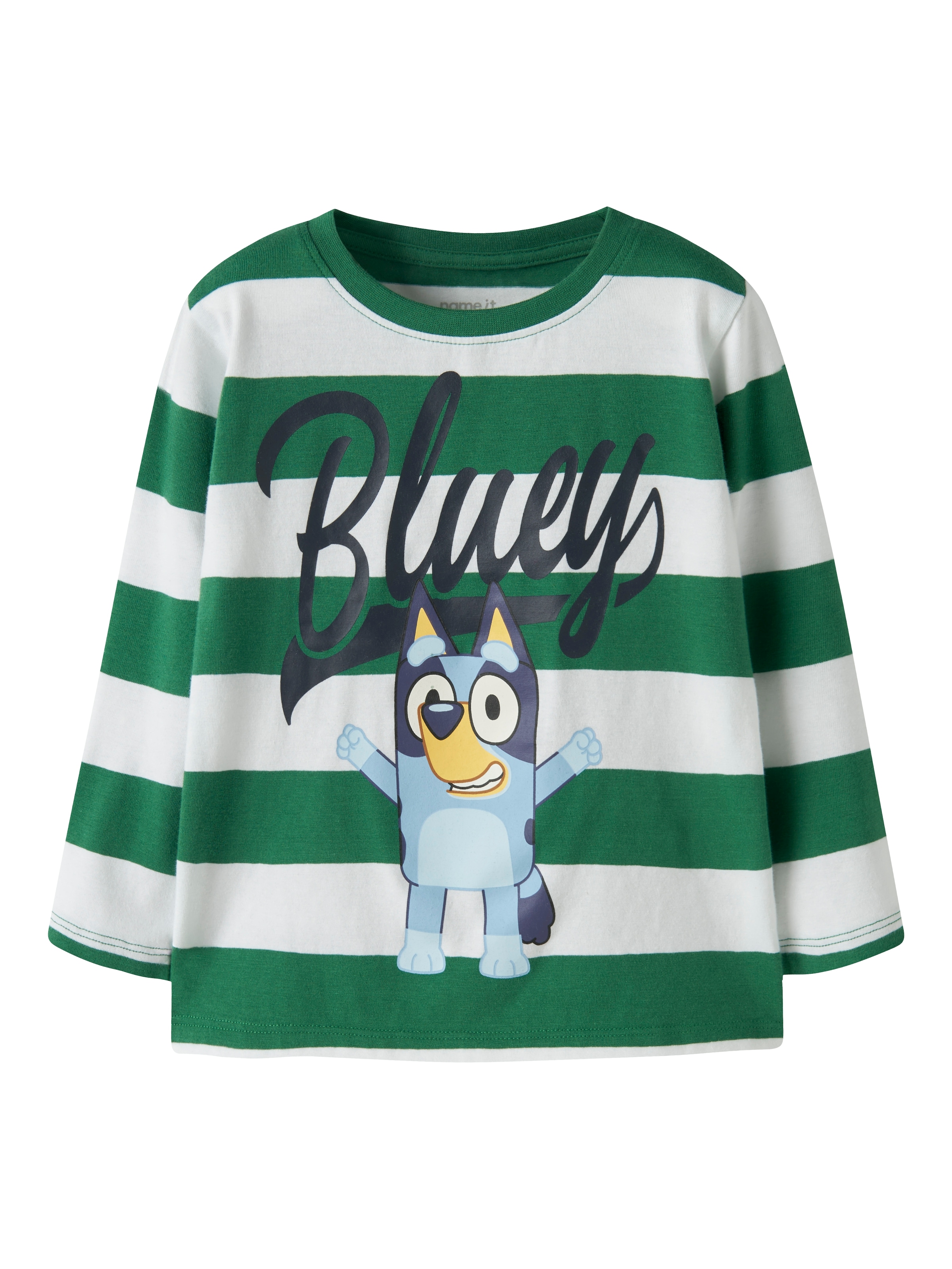 Name It T-Shirt »NMMJUSTIN BLUEY LS NREG TOP NOOS SKY« Baumwollmischung, regular fit