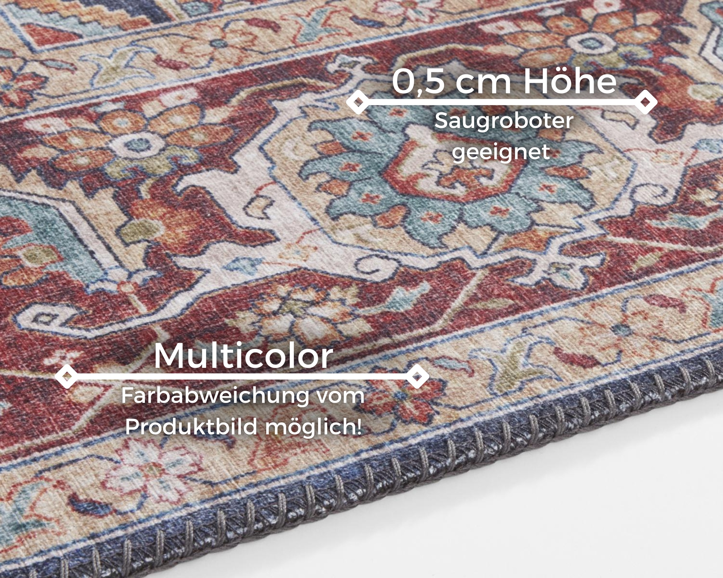 NOURISTAN Teppich »Sylla«, rund, 5 mm Höhe, Orientalisch, Orient, Vintage, Wohnzimmer, Schlafzimmer, Esszimmer