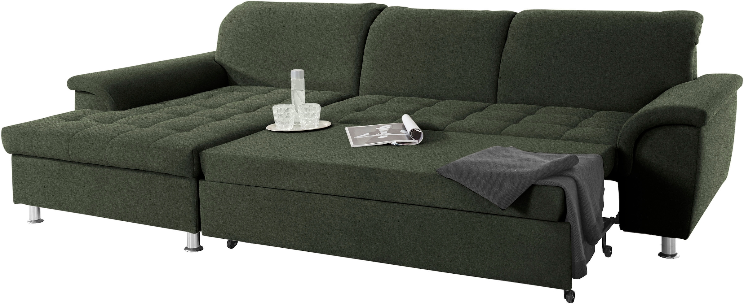 DOMO collection Ecksofa »Franzi L-Form«, wahlweise mit Kopfteilverstellung (dann Tiefe: 170 cm)