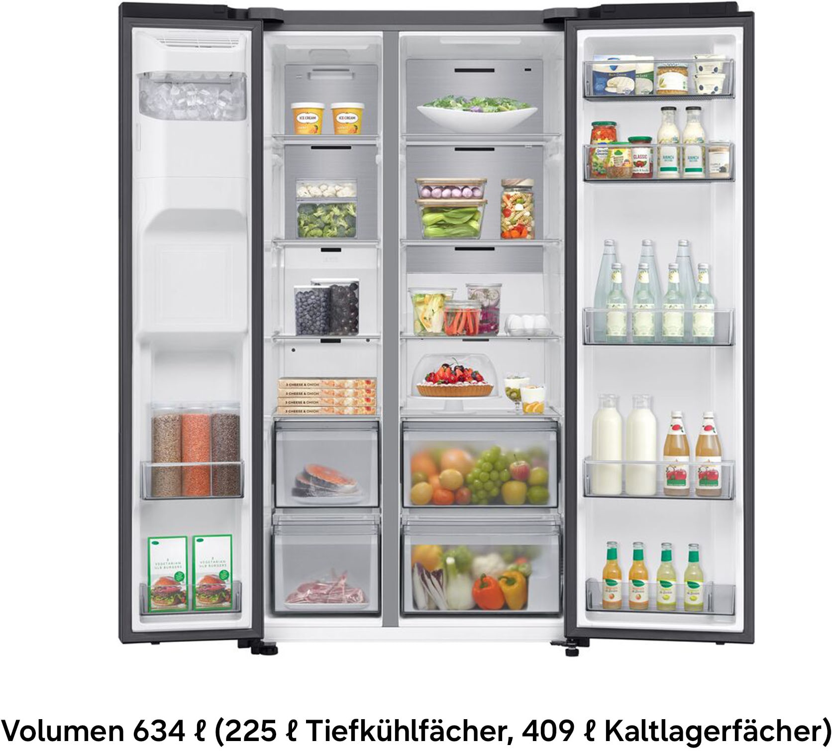 Samsung Side-by-Side RS70F »RS70F66KBFEF« 178 cm hoch 91,2 cm breit Eis- und Wasserspender, Al Energy Mode, No Frost+
