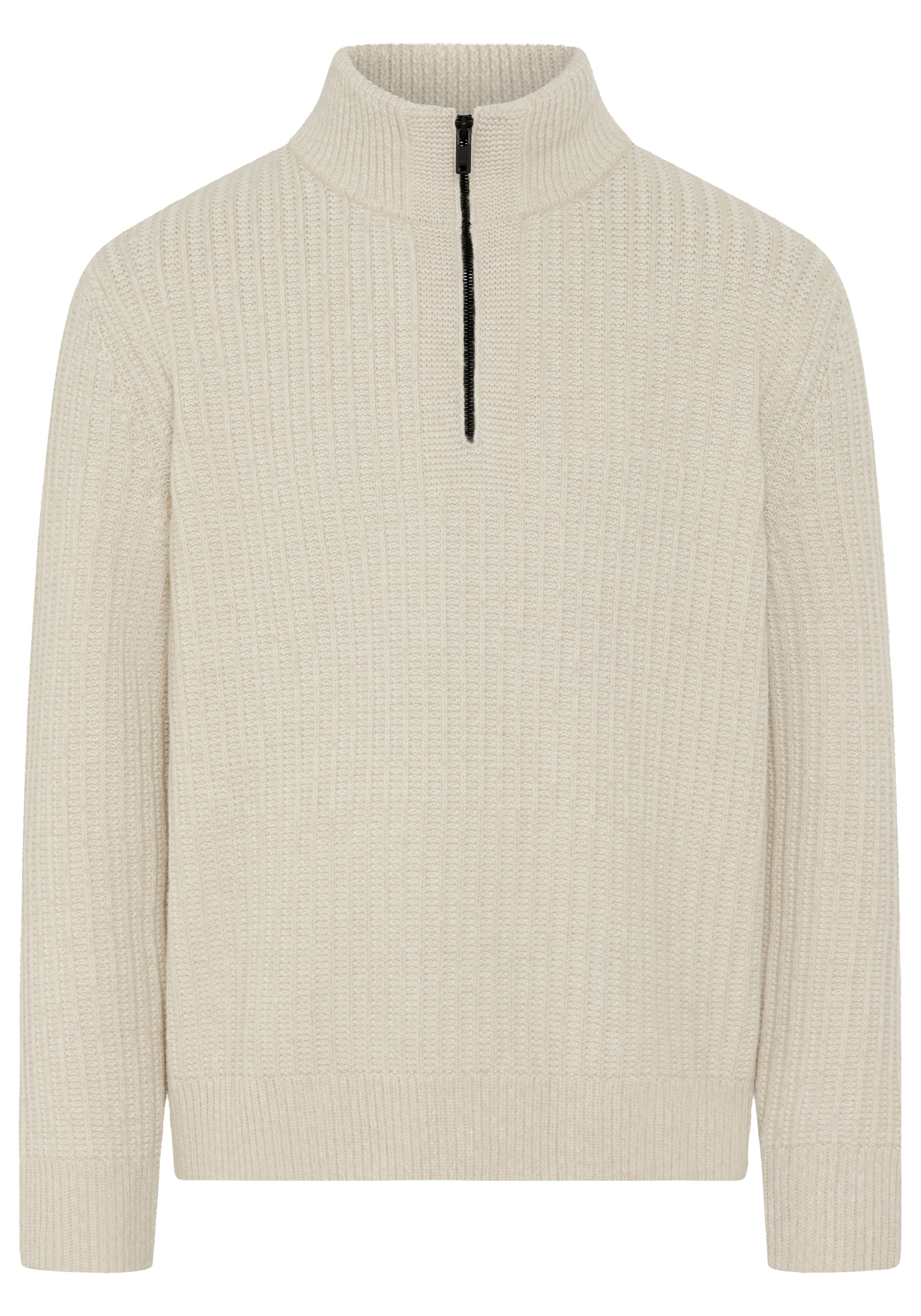 BOSS ORANGE Strickpullover »Kwinter« Troyer-Kragen, Rippstrick, relaxed fit