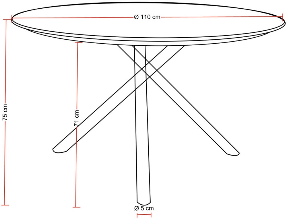 Destiny Garten-Essgruppe »MODENA BARLETTA 4 Se + Tisch Ø110 cm, grau/ anthrazit« Set, 5 Stk. tlg. Aluminium, Olefin, HPL