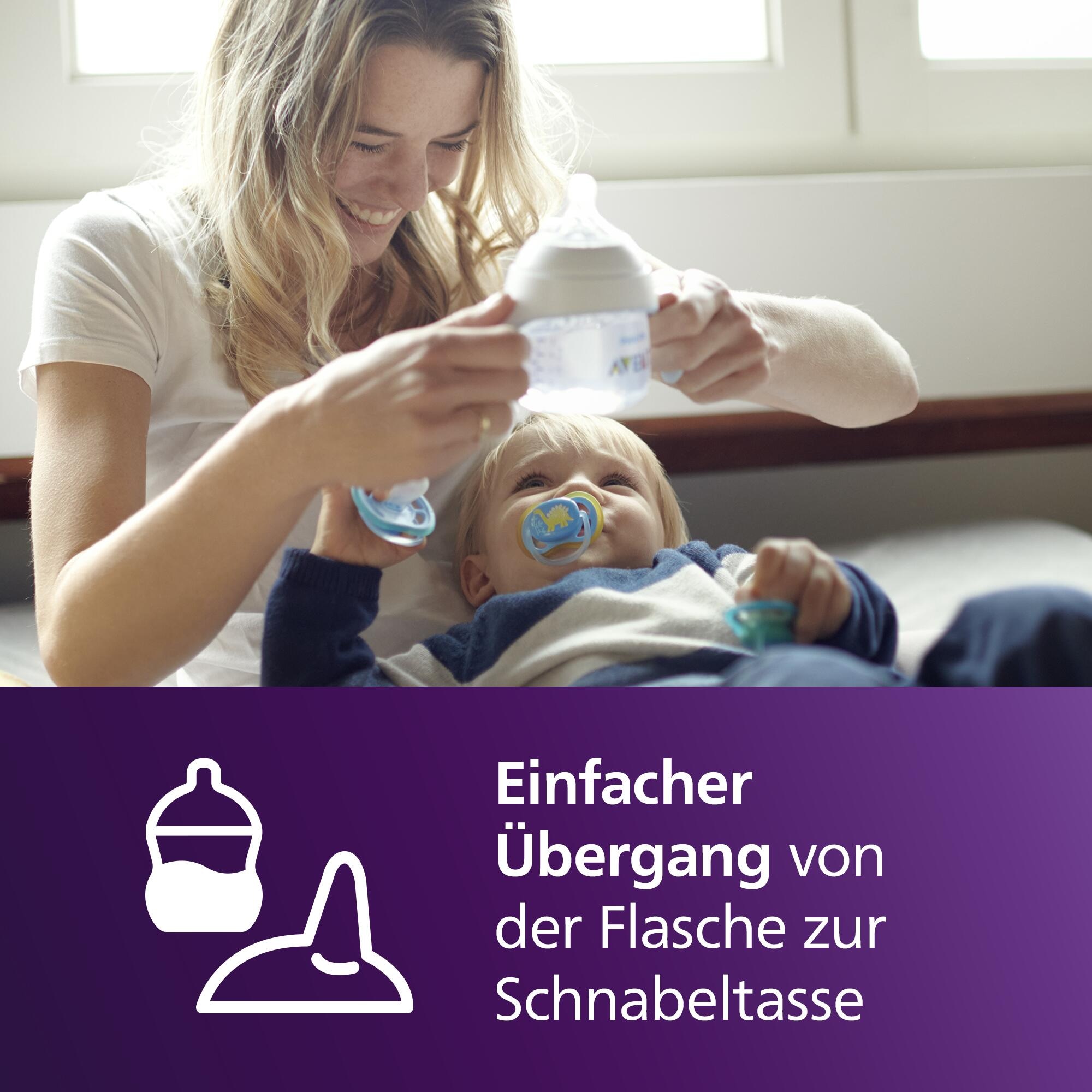 Philips AVENT Babyflasche »Natural Response Trinklernbecher« mit Lerngriffen, 125 ml, ab dem 6. Monat