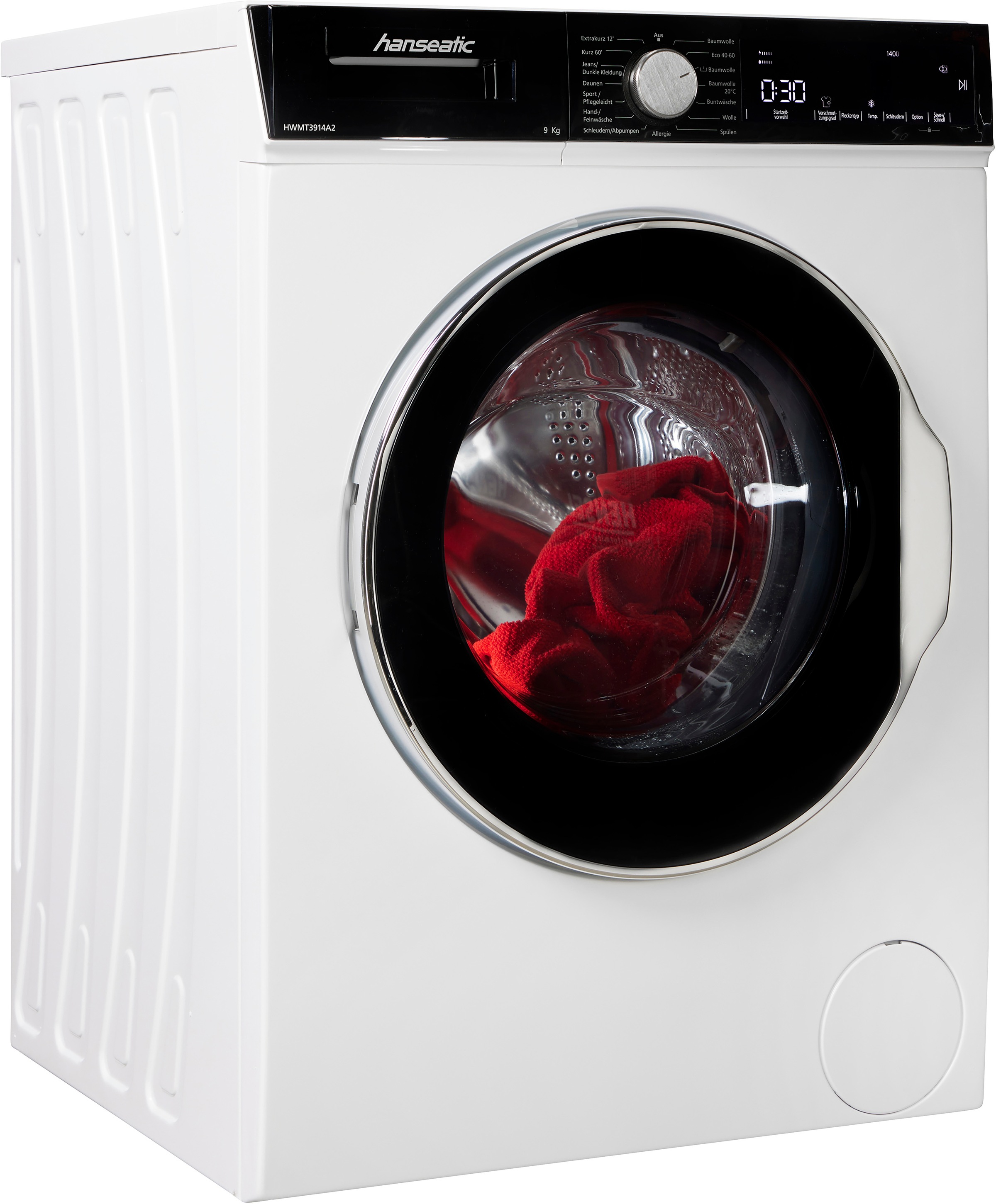 Hanseatic Waschmaschine »HWMT3914A2«, 9 kg, 1400 U/min