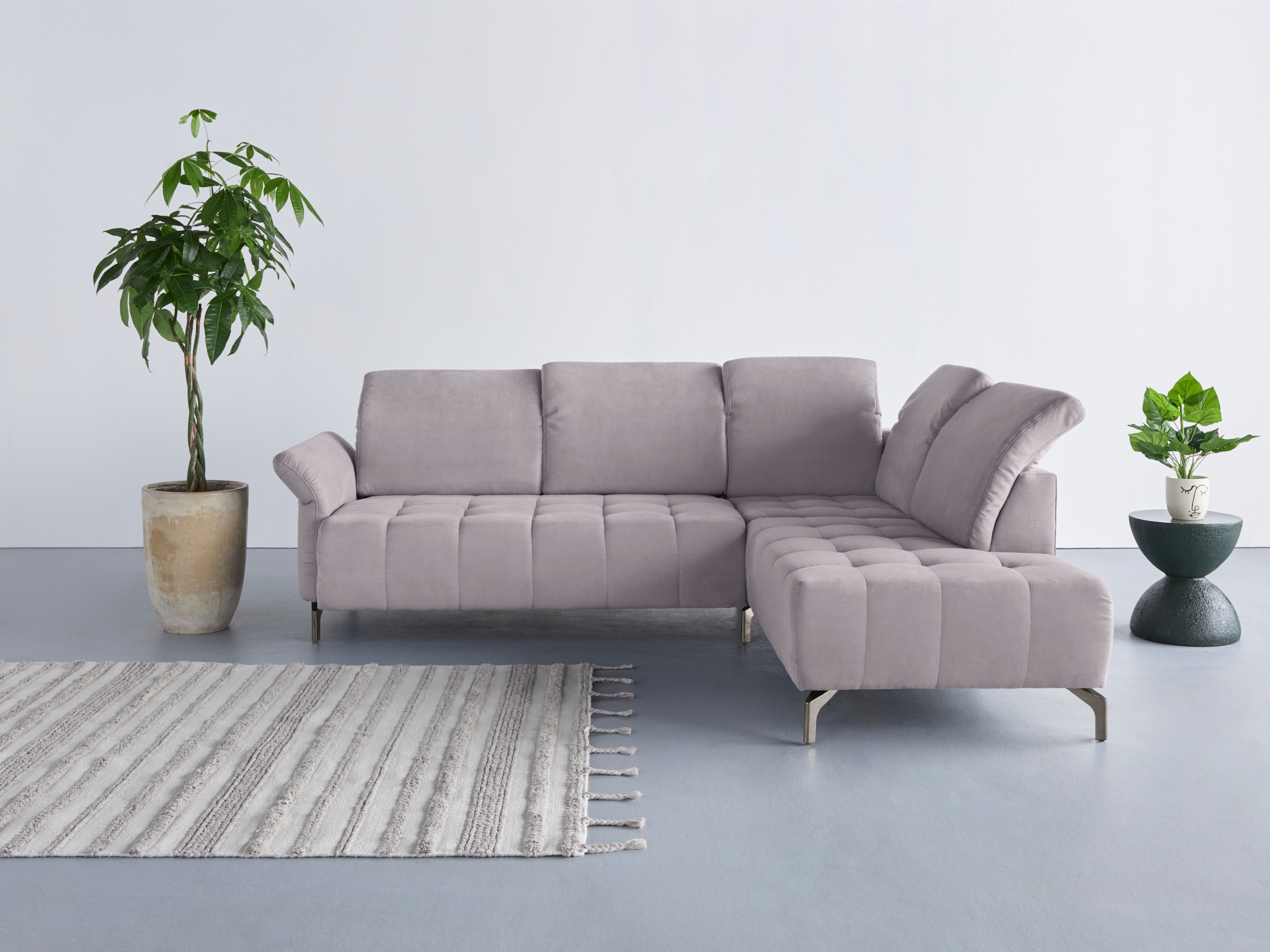 Home affaire Ecksofa »Fresh L-Form« Federkern, wahlweise Kopfteilverstellung und motorischer Vorziehsitz