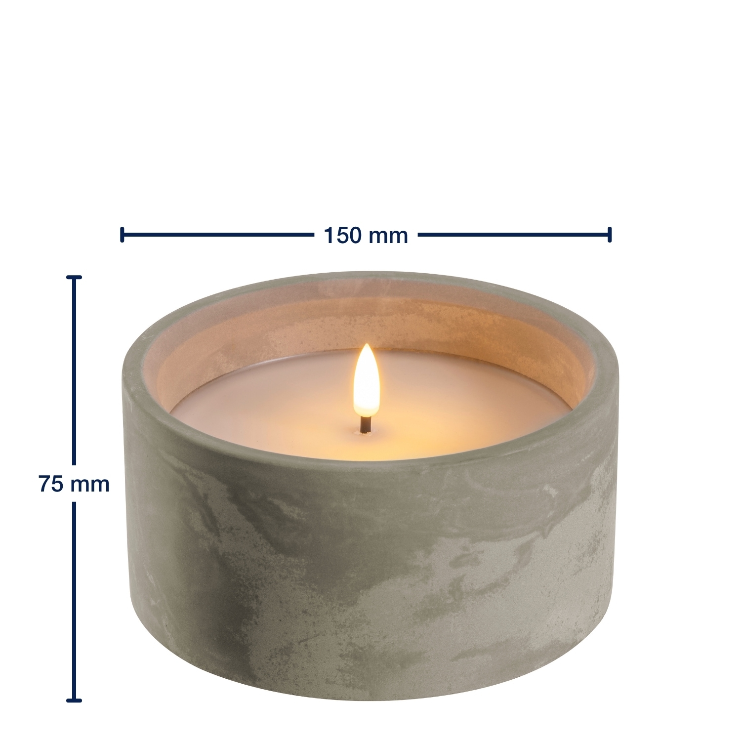 LEONARDO LED-Leuchte »Silenzio« in edlem Betongefäß