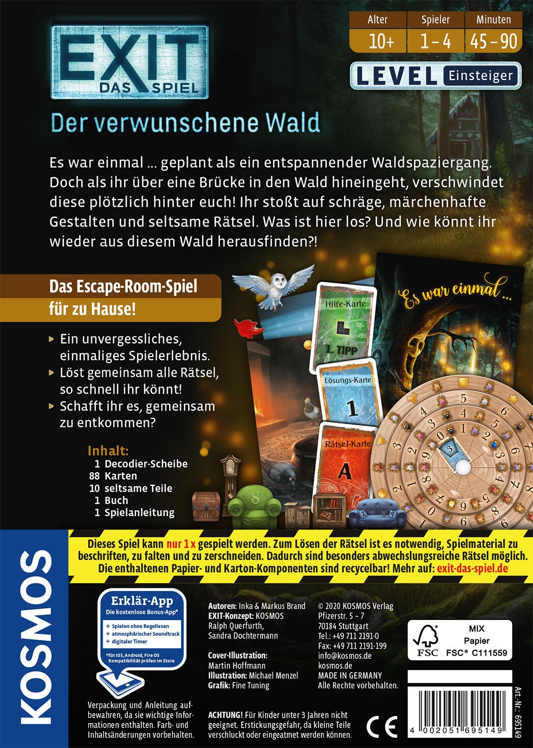 Kosmos Spiel »EXIT, Der verwunschene Wald«, Made in Germany