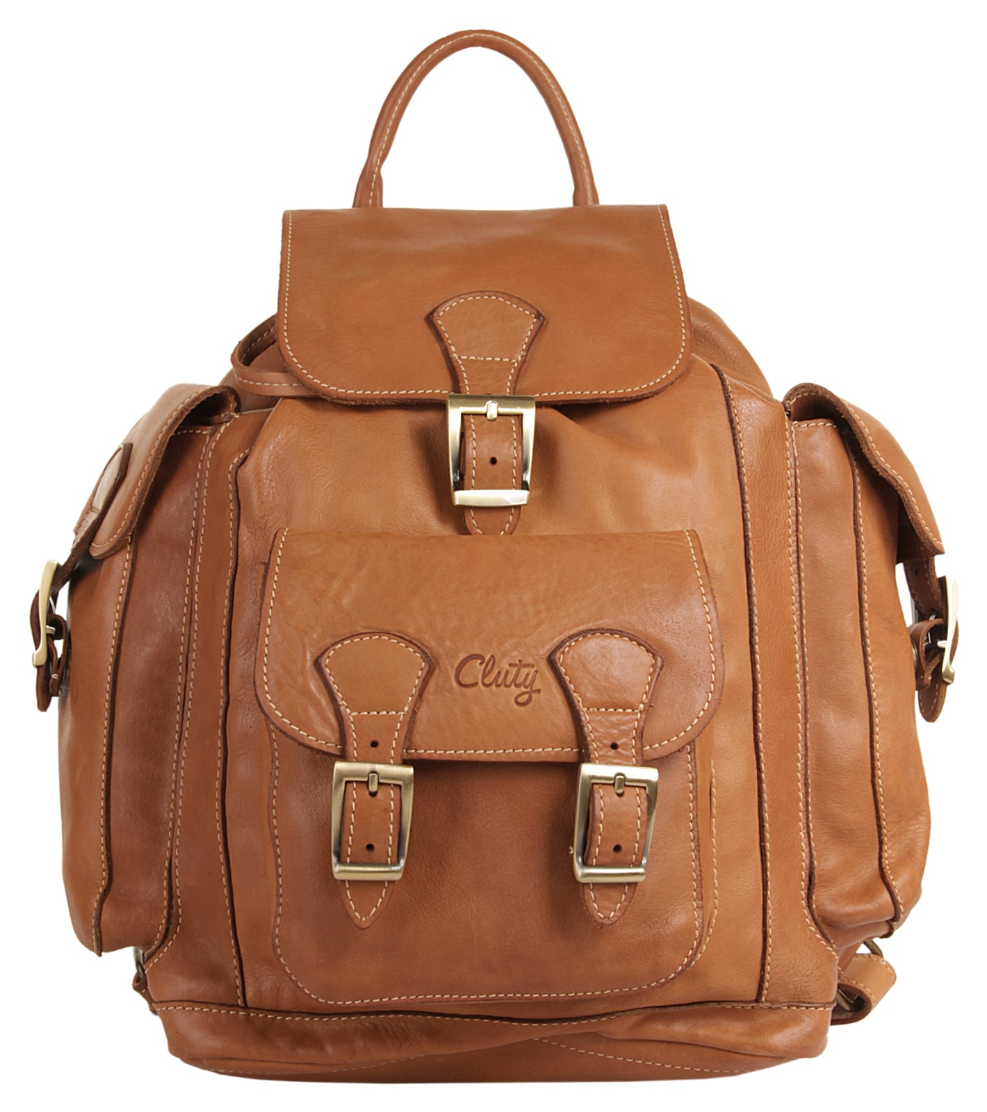 Cityrucksack, echt Leder, Made in Italy