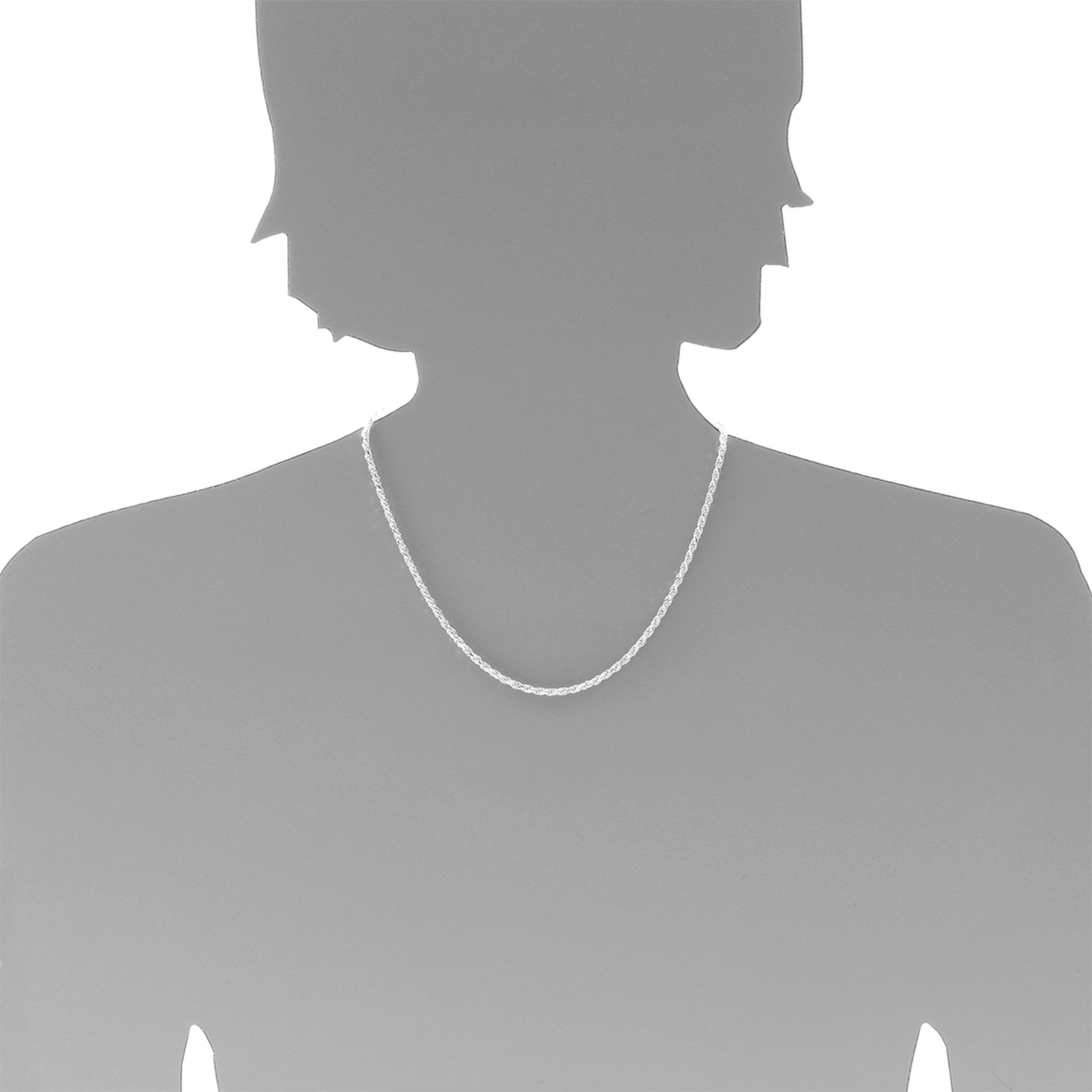 OSTSEE-SCHMUCK Silberkette »- Kordel 2,8 mm - Silber 925/000 -,«