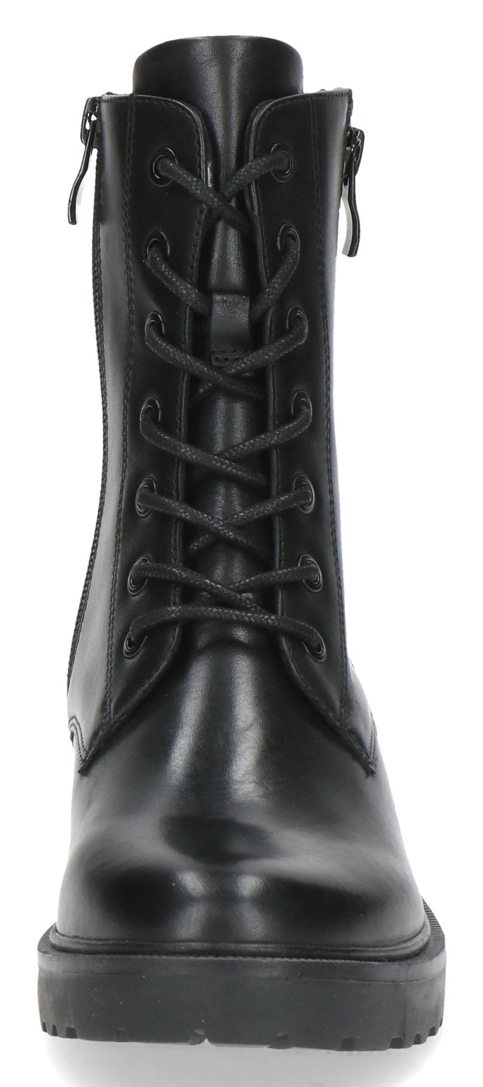 Caprice Stiefelette, Blockabsatz, Schnürstiefelette, Schnürboots, zwei Reißverschlüsse