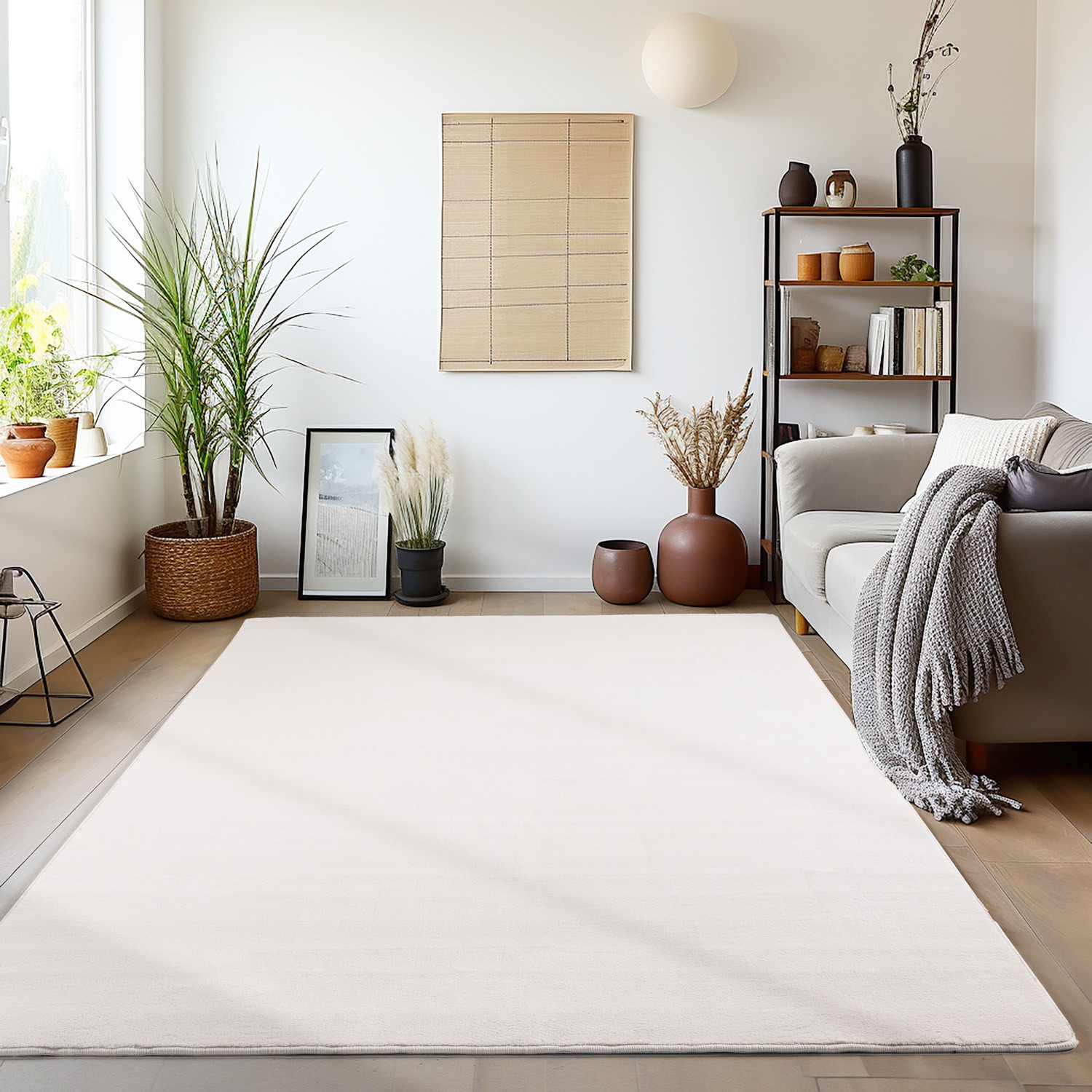 Ayyildiz Teppiche Teppich "SKY 5400, auch als Läufer und in Rund erhältlich" rechteckig 7 mm Höhe besonders weich, Softflor, waschbar, rutschfest, uni, Wohnzimmer
