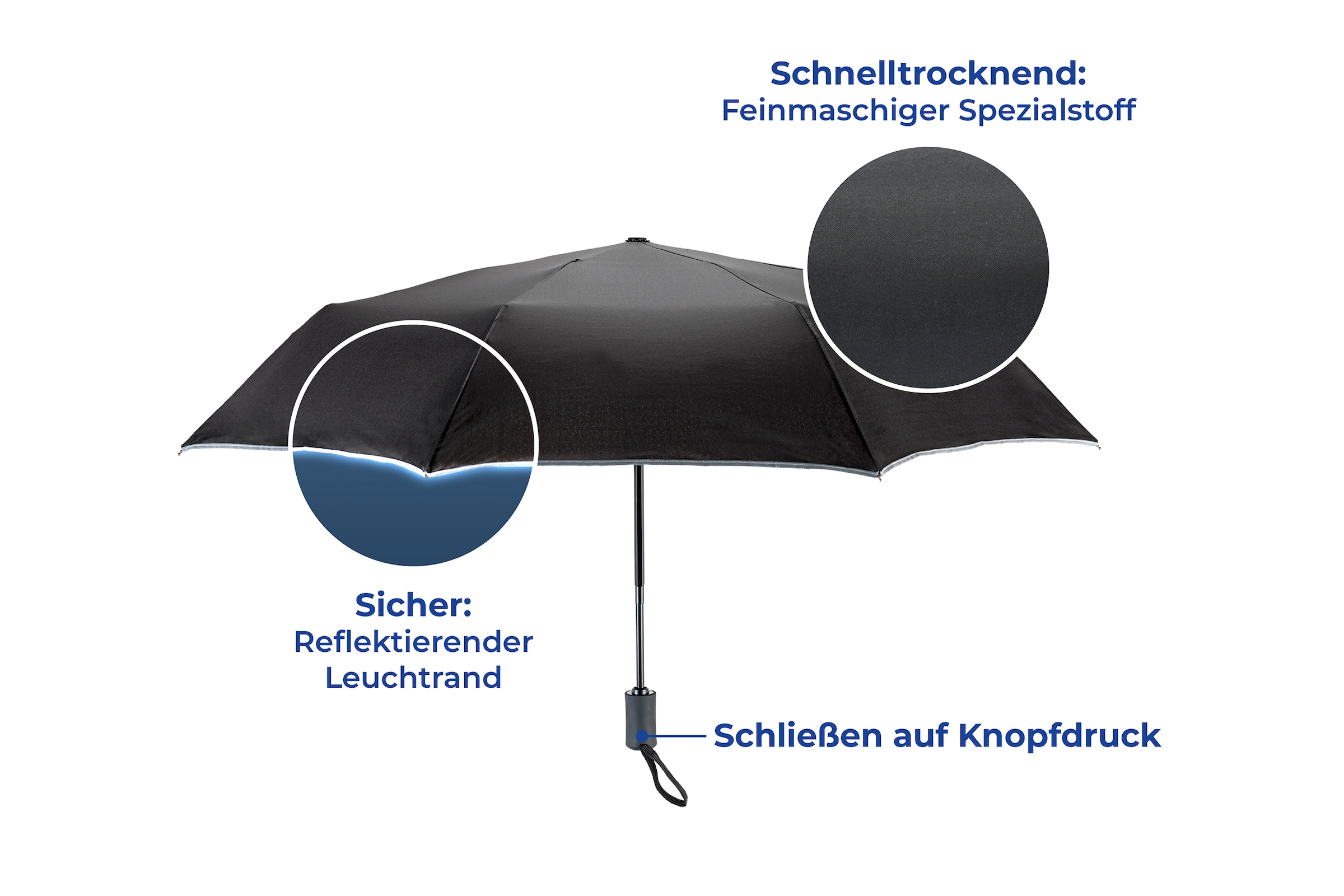 Maximex Stockregenschirm »Reflekta«, witterungsbeständig, mit extra stabilem Stiel