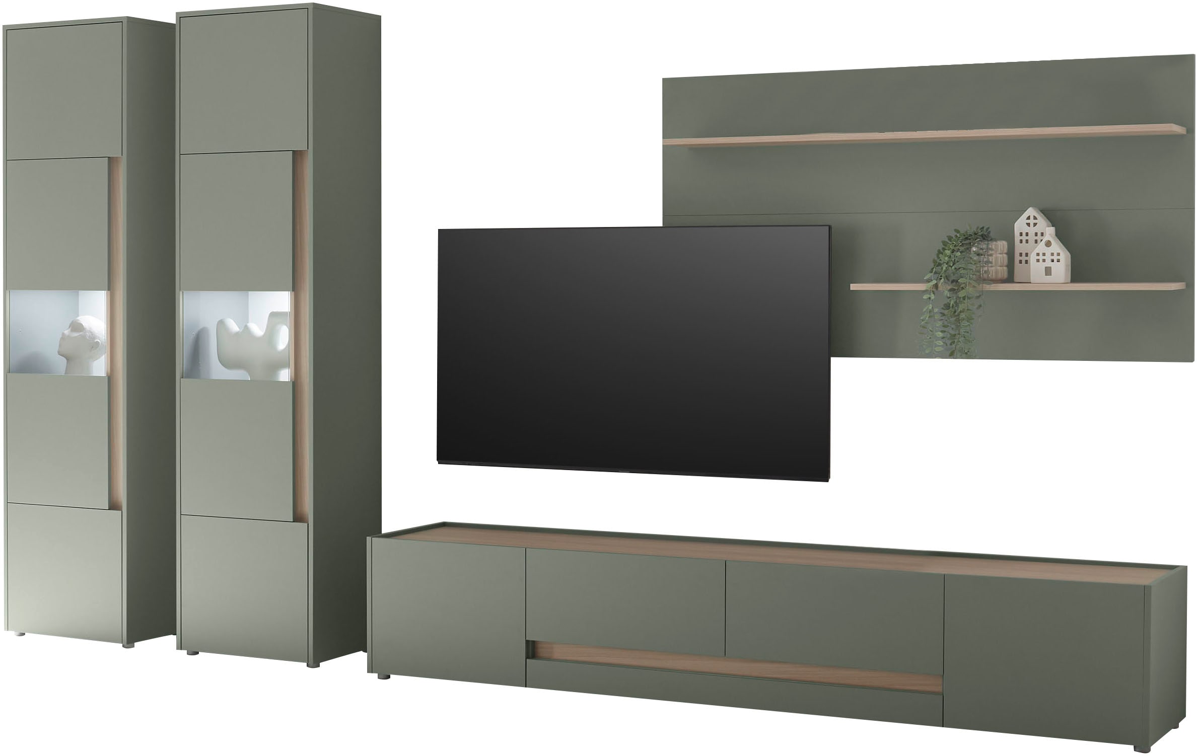 INOSIGN Wohnwand »City/Giron, moderne Anbauwand, Komplettset in vielen Farben verfügbar« Set, 4 Stk. tlg.