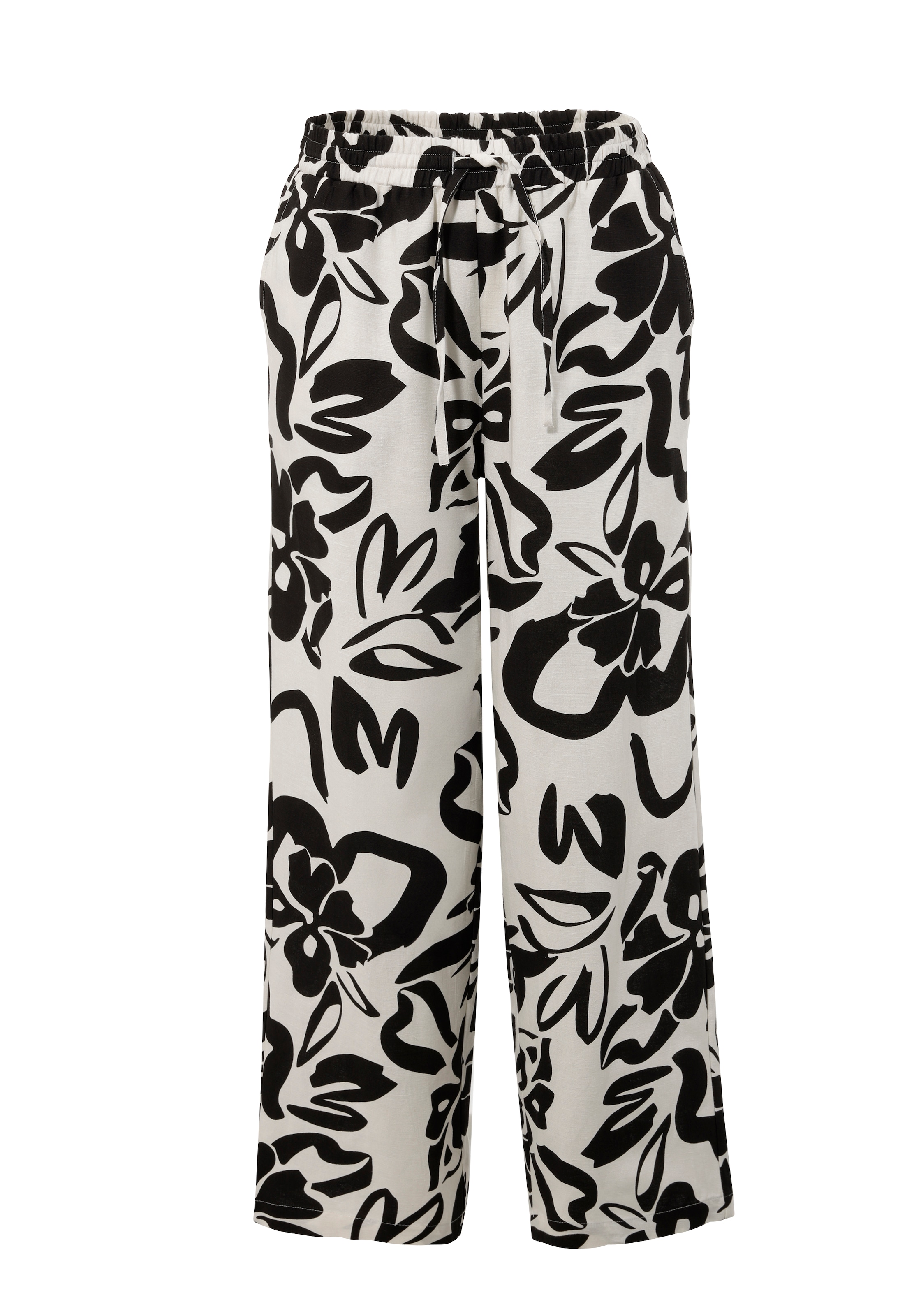Aniston CASUAL Schlupfhose, mit großflächigen Blättern bedruckt