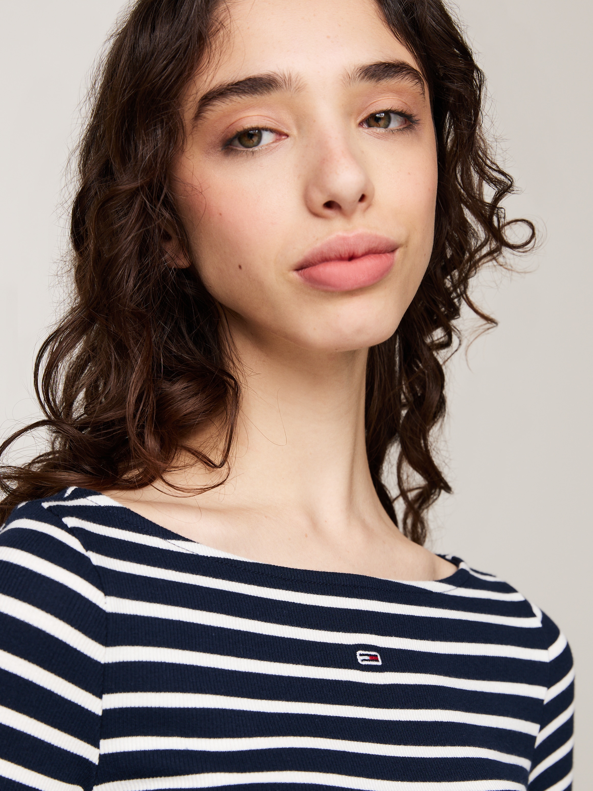 Tommy Jeans Langarmshirt »TJW BRETON STRIPE LS«, im Streifendesign
