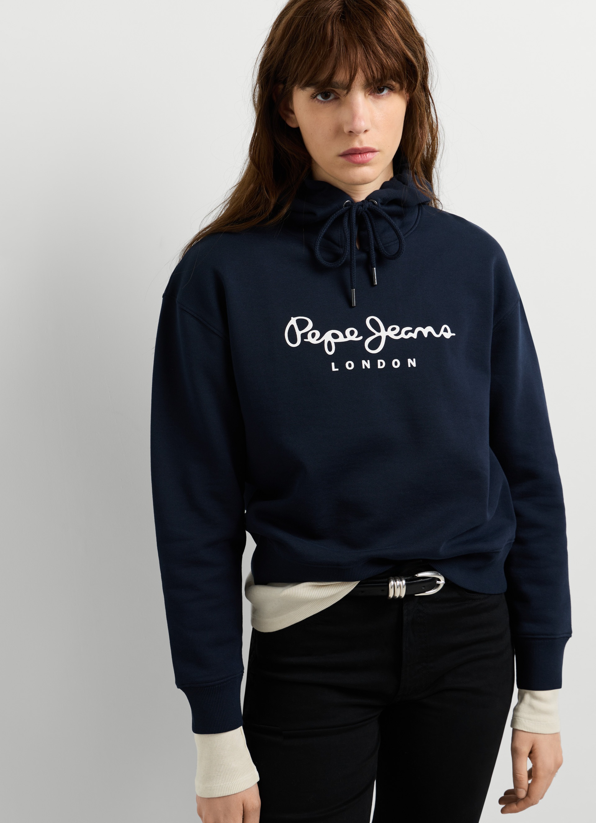 Pepe Jeans Hoodie »BADDY HOODIE«, aus einem Baumwoll-Mix, Logoschriftzug
