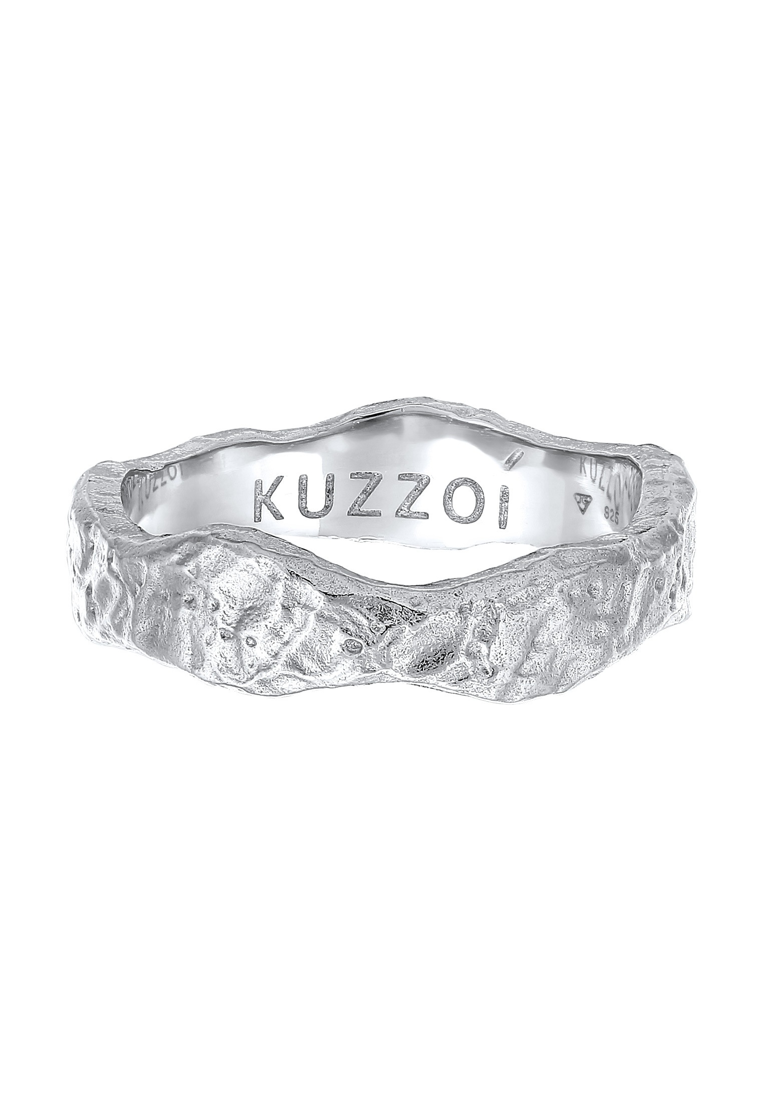 Kuzzoi Silberring »Ring Herren Bandring Organic Struktur 925 Silber«