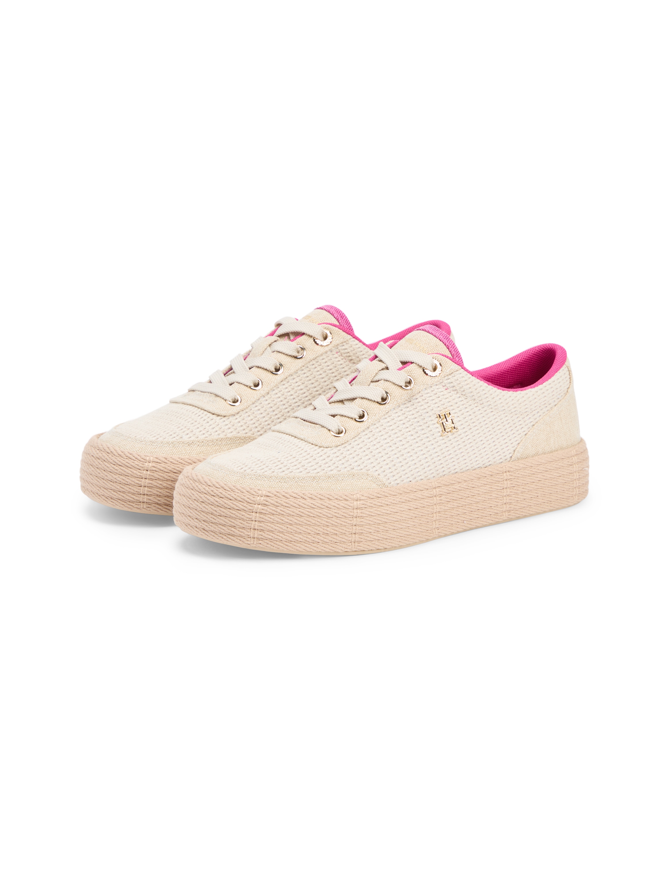 Tommy Hilfiger Plateausneaker »TH FOXING PLATFORM ROPE«  Freizeitschuh, Schnürer, Halbschuh mit TH-Schmuckelement