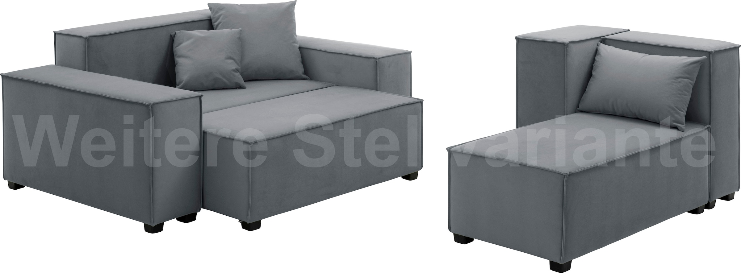 Max Winzer® Wohnlandschaft »MOVE«, (Set), Sofa-Set 06 aus 8 Sitz-Elementen, inklusive 3 Zierkissen, kombinierbar