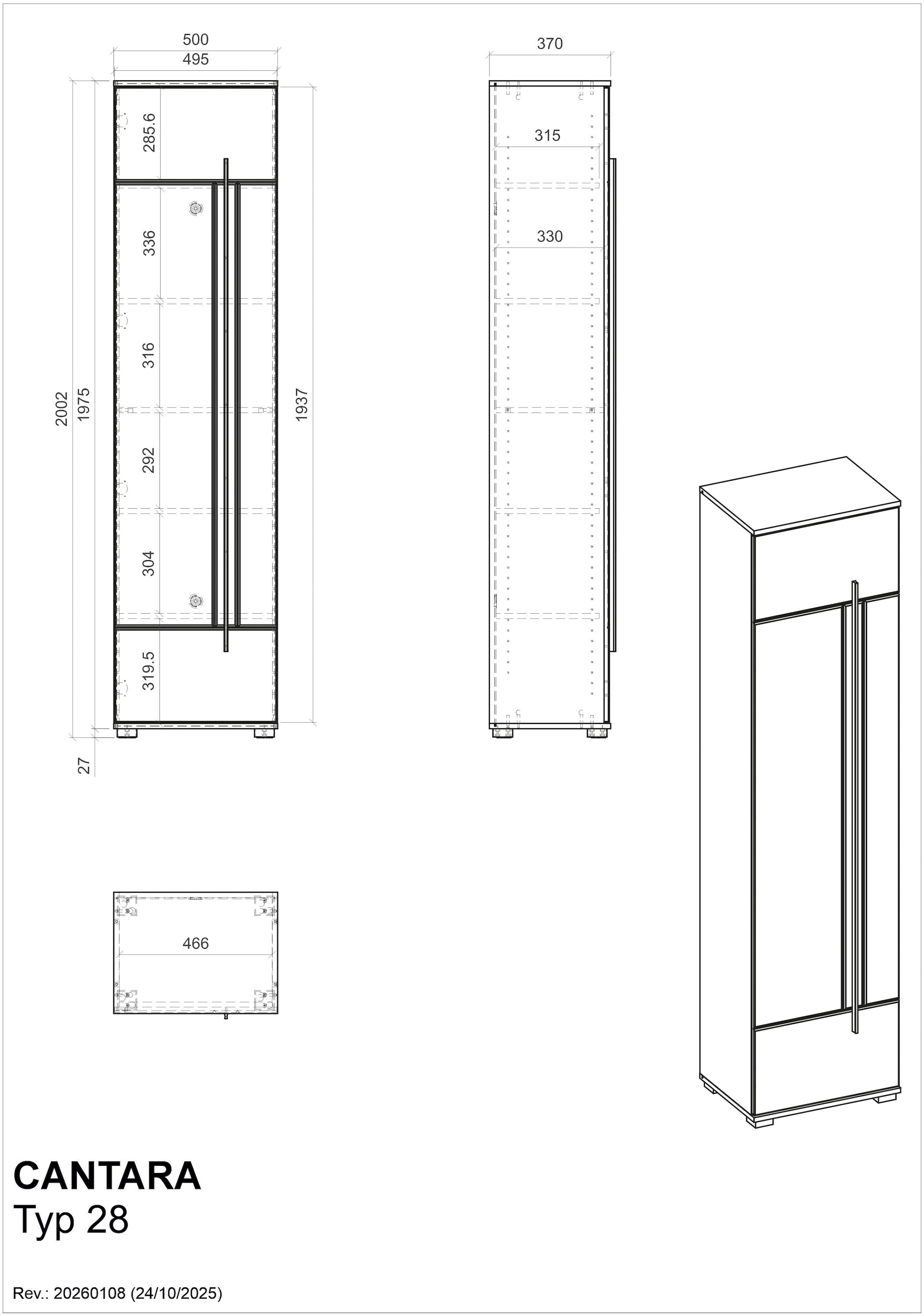 Home affaire Garderobenschrank »Cantara, moderner Schrank, Schuhschrank mit Stauraum« ausreichend Stauraum, vielseitig einsetzbar, 50 cm breit