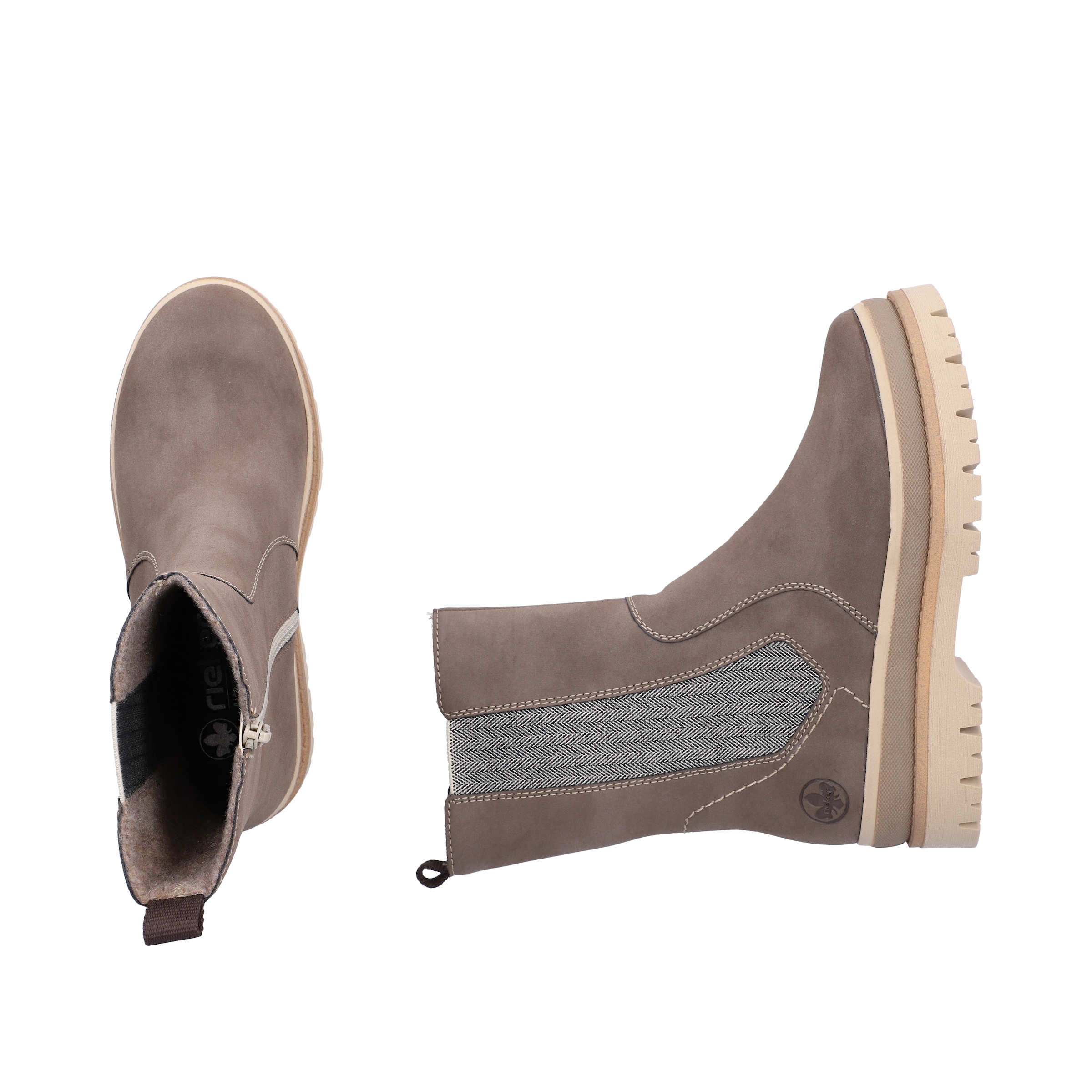 Rieker Chelseaboots  Stiefelette mit Reißverschluss und Profilsohle