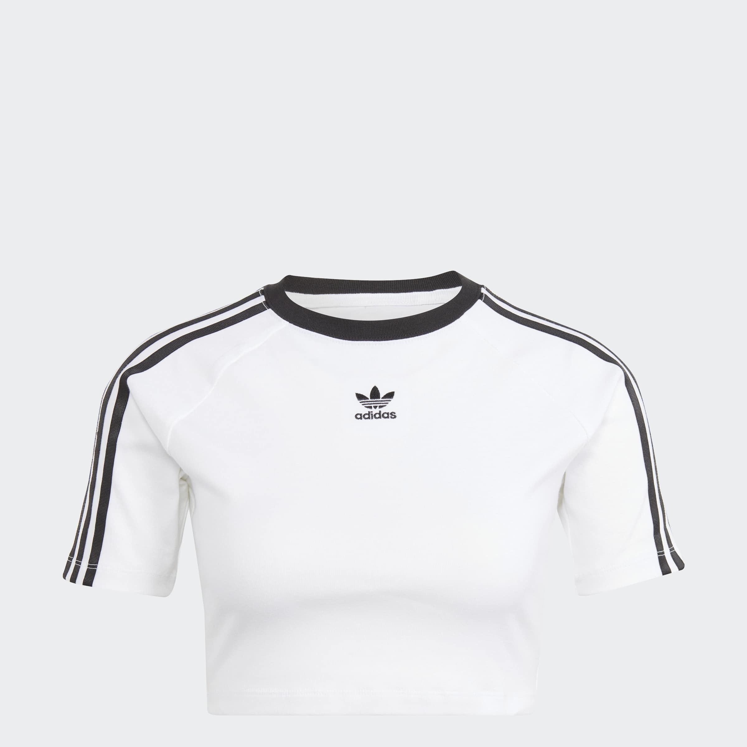 adidas Originals T-Shirt »3 S BABY TEE«, Cropped drei Streifen Shirt