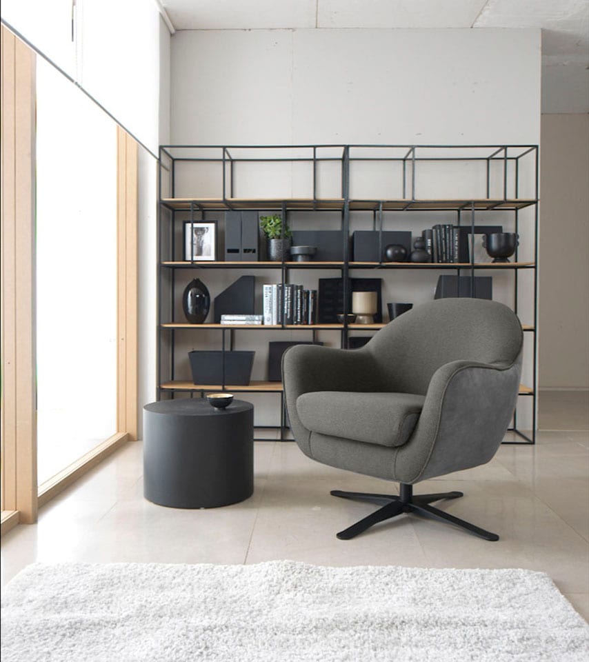 TRENDMANUFAKTUR Drehsessel »Mira, Loungesessel«, in zeitlosem, modernen Stil mit praktischer Drehfunktion