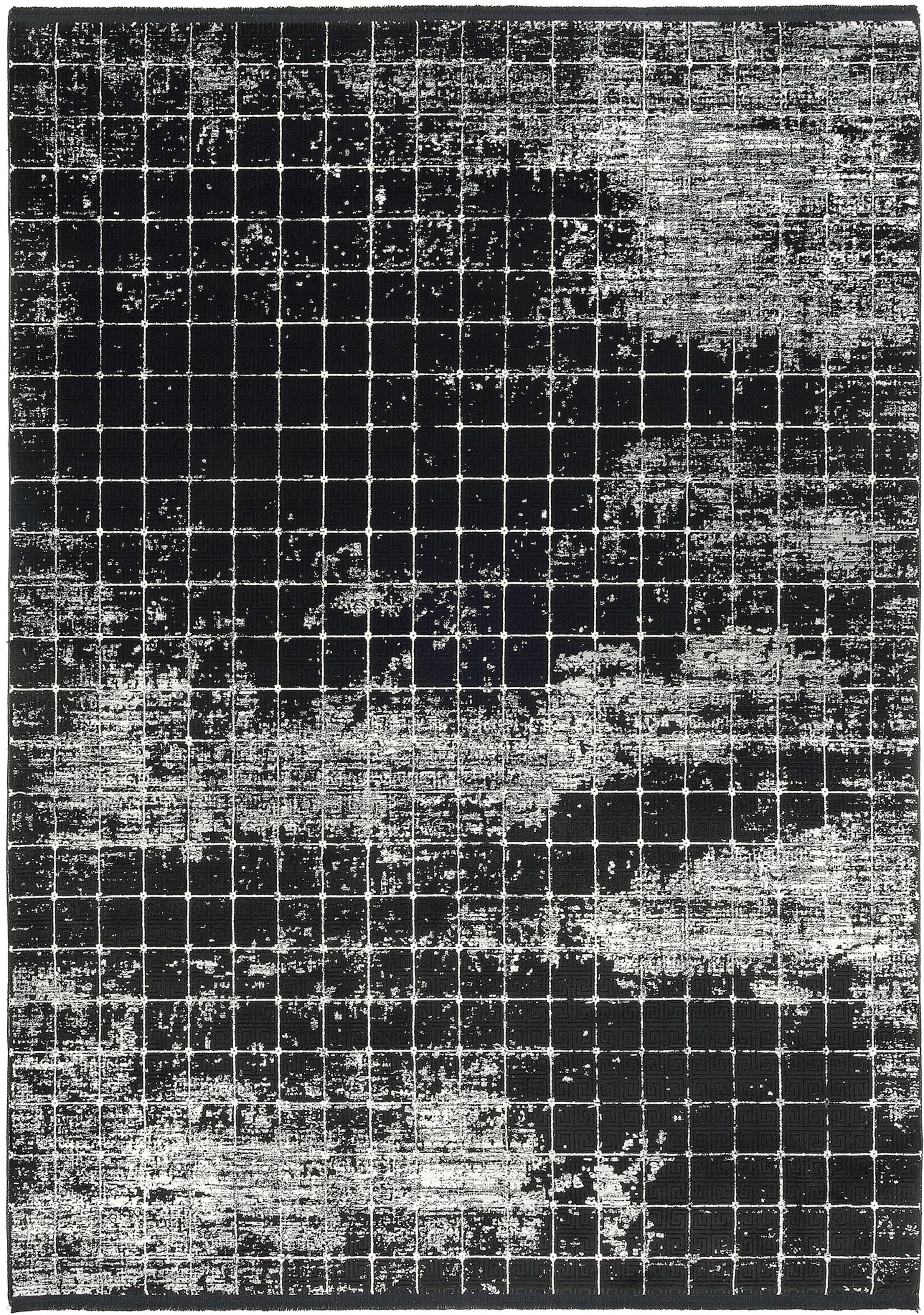 WK WOHNEN Teppich »BLACKLINE QUADRO« rechteckig 8 mm Höhe fein eingefasst, sowie speziell veredelt, besonders flache Struktur