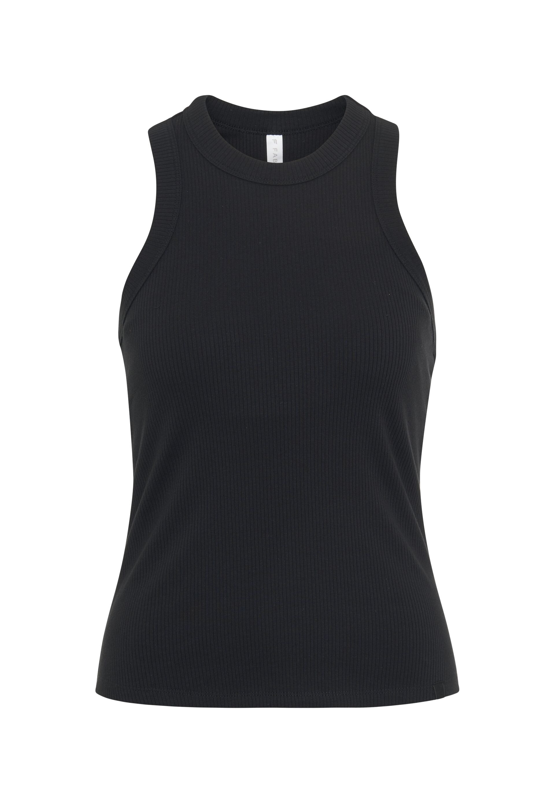 Fabletics Tanktop »Fabletics Top High Neck Rib mit integriertem BH« gerippte Textur, geschwungene Träger