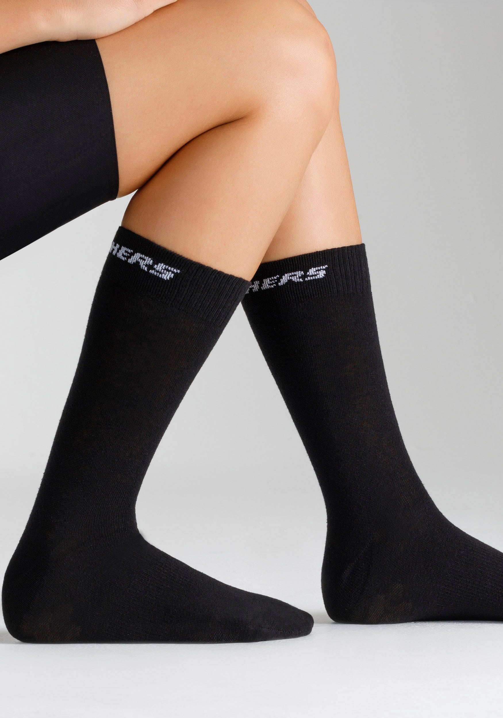 Skechers Socken »mesh ventilation«, (6 Paar), mit verstärktem Fersen- und Zehenbereich, druckfreier Bund