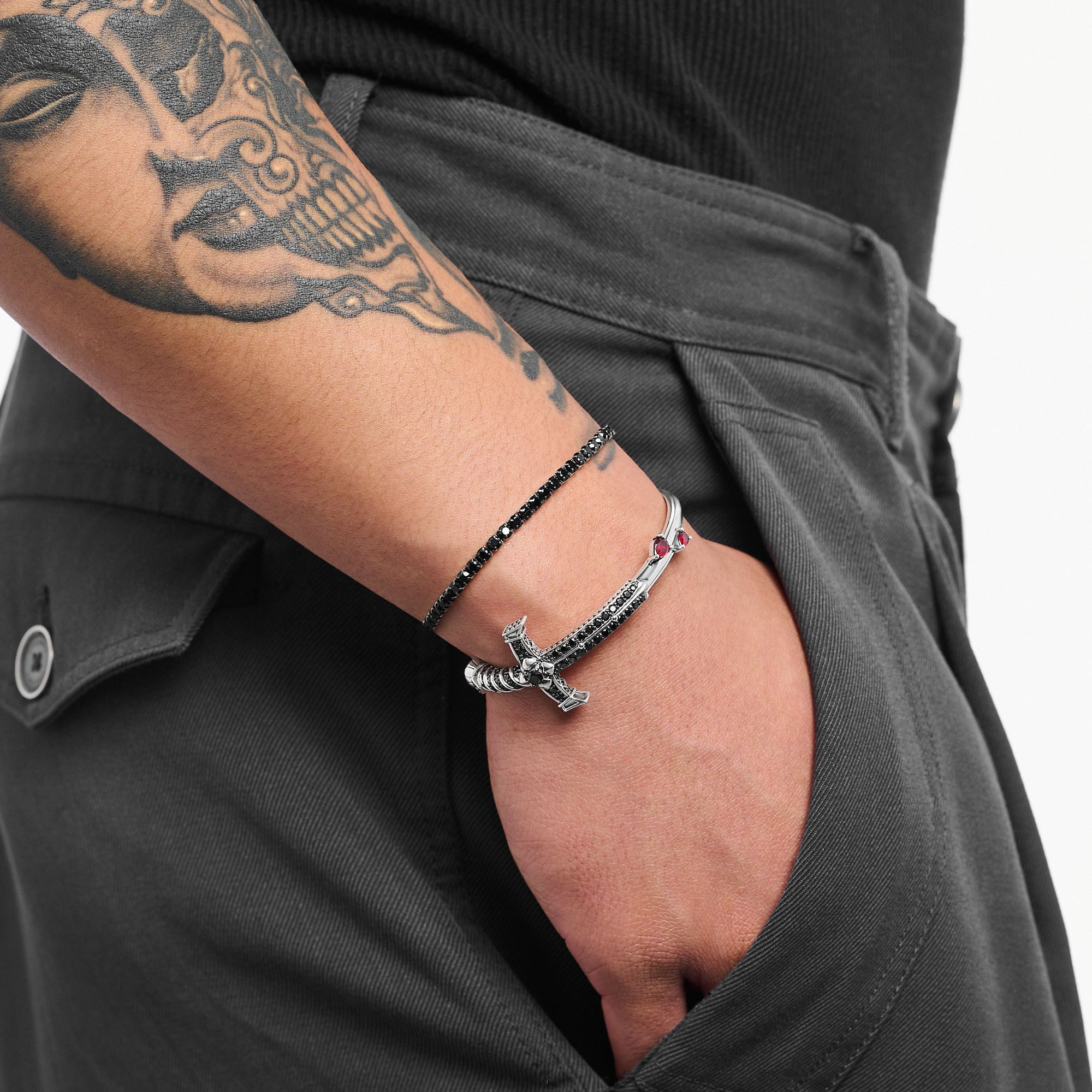 THOMAS SABO Tennisarmband »weiß oder schwarz, A2167-051-14-L21V, A2167-643-11-L21V«, mit Zirkonia (synth.)