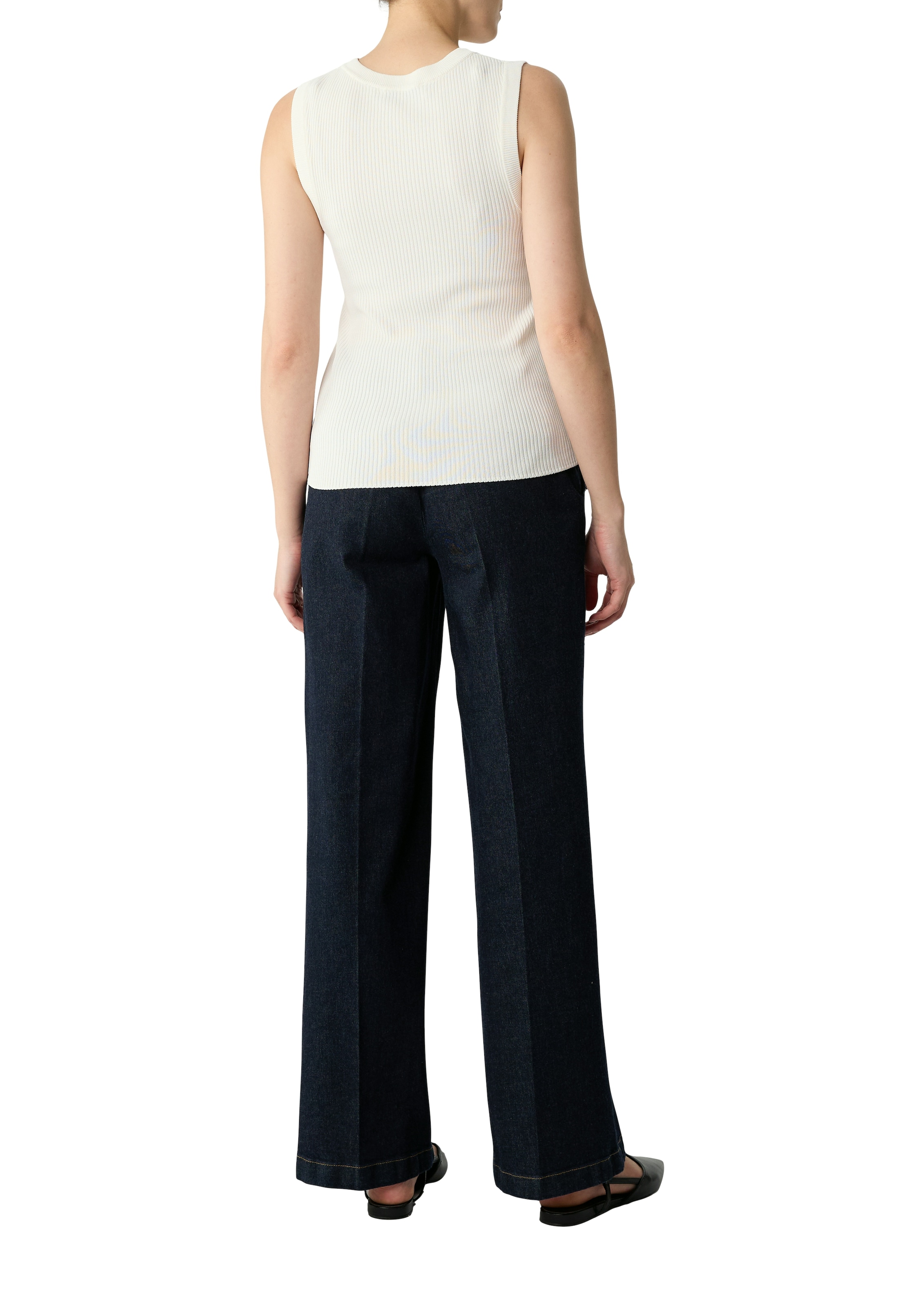 Comma Stricktop, aus Viskosemix im Slim Fit