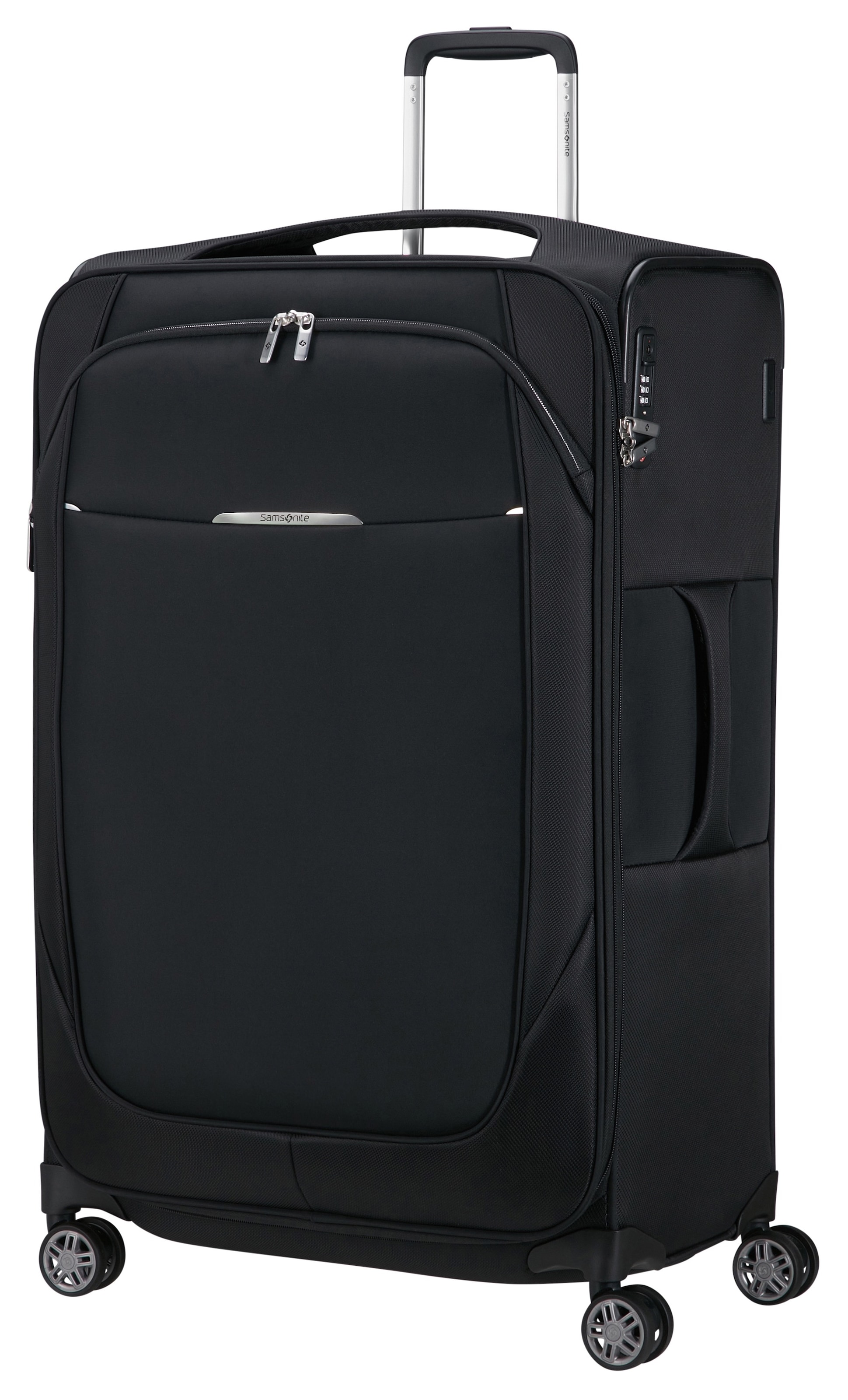Samsonite Weichgepäck-Trolley »RE-LITE, verschiedene Größen und Farben«, (Set, 2 St., mit 2 Packwürfeln), 4 Rollen, Reisekoffer TSA-Schloss Stickerbogen Volumenerweiterung Laptopfach