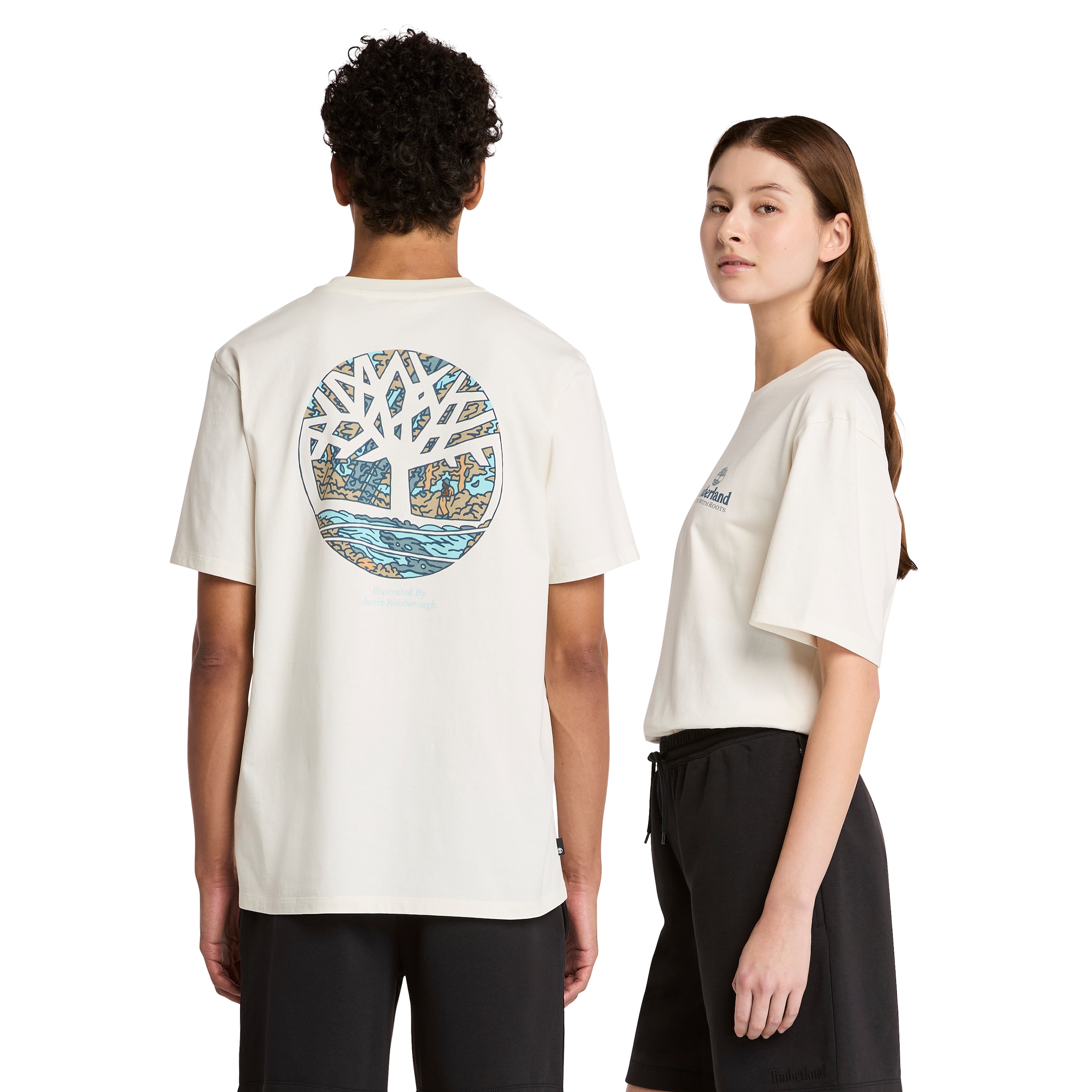 Timberland T-Shirt »Illustrated Tree Logo Back Graphic« mit Baumwolle, Kurzarmdesign