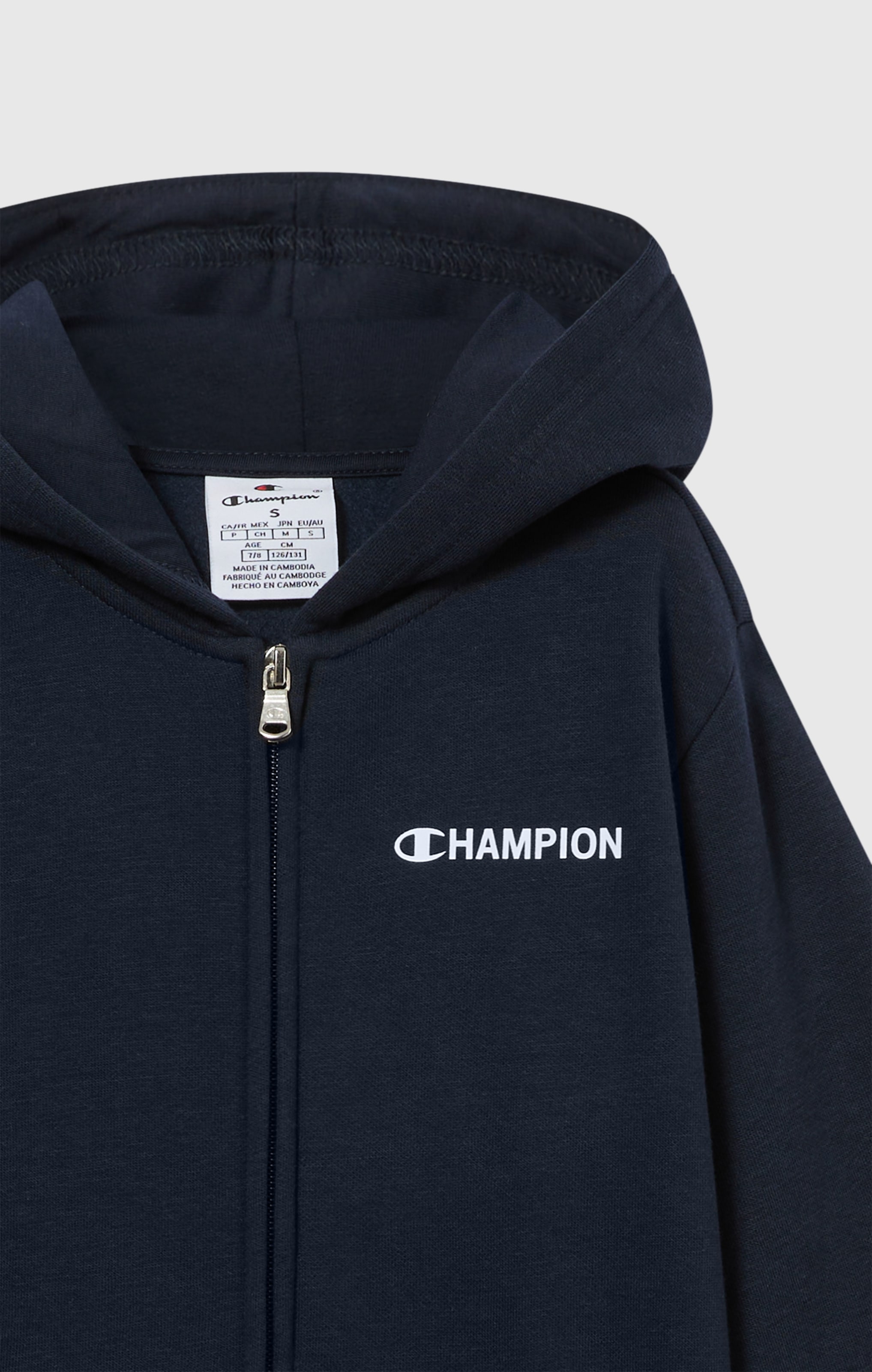 Champion Kapuzensweatjacke »SPORTWEAR ZIP-UP HOODIE Standard Fit« mit Kapuze, aus Baumwolle und Polyester, für Kinder und Jugendliche