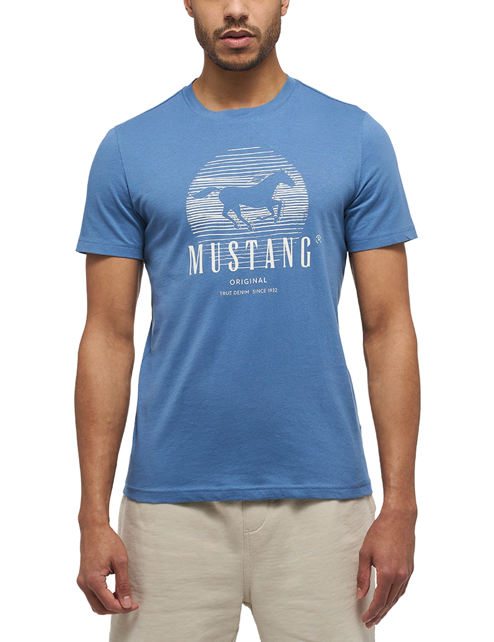 »Mustang Print-Shirt« T-Shirt Kurzarmshirt ♕ bei MUSTANG