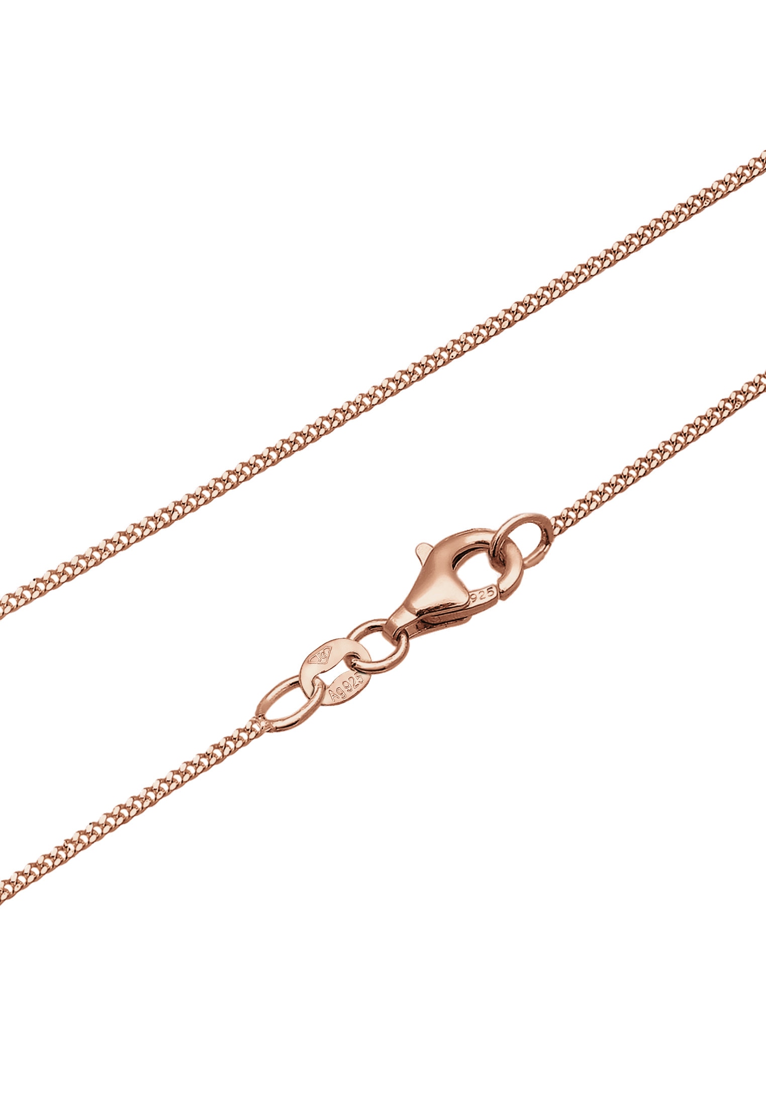 Elli Silberkette »Halskette Solitär Glas Kristalle Weiß 925 Sterling Silber«