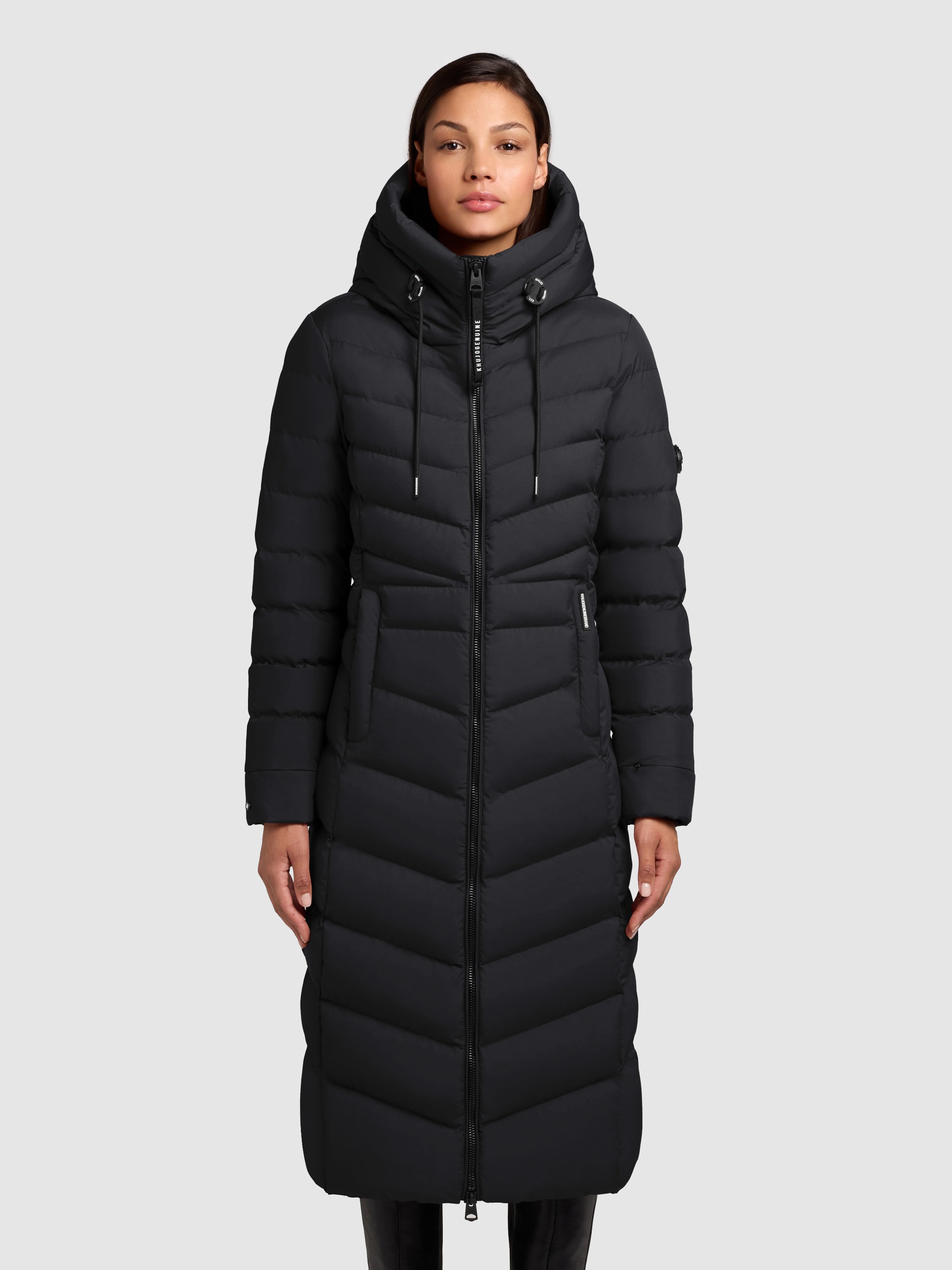 khujo, Damen, Steppmantel »INGRAM4«, BLACK, L (40), BLACK, Der taillierte khujo Mantel INGRAM4 bringt feminine Eleganz in den Winter