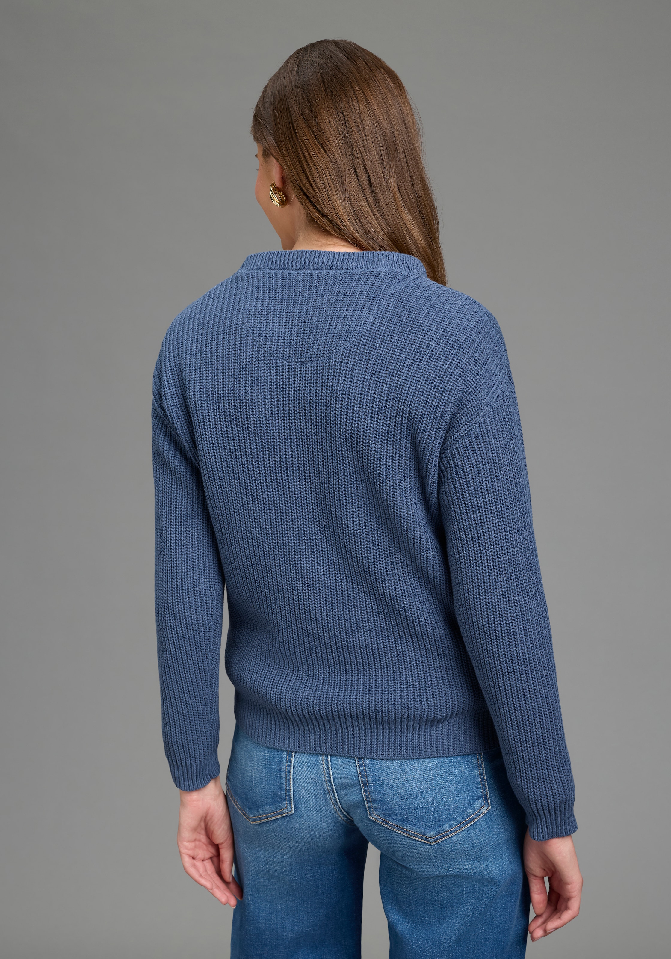 Laura Scott Rundhalspullover »CIRCULAR COLLECTION-GOTS zertifiziert« aus schönem Grobstrick