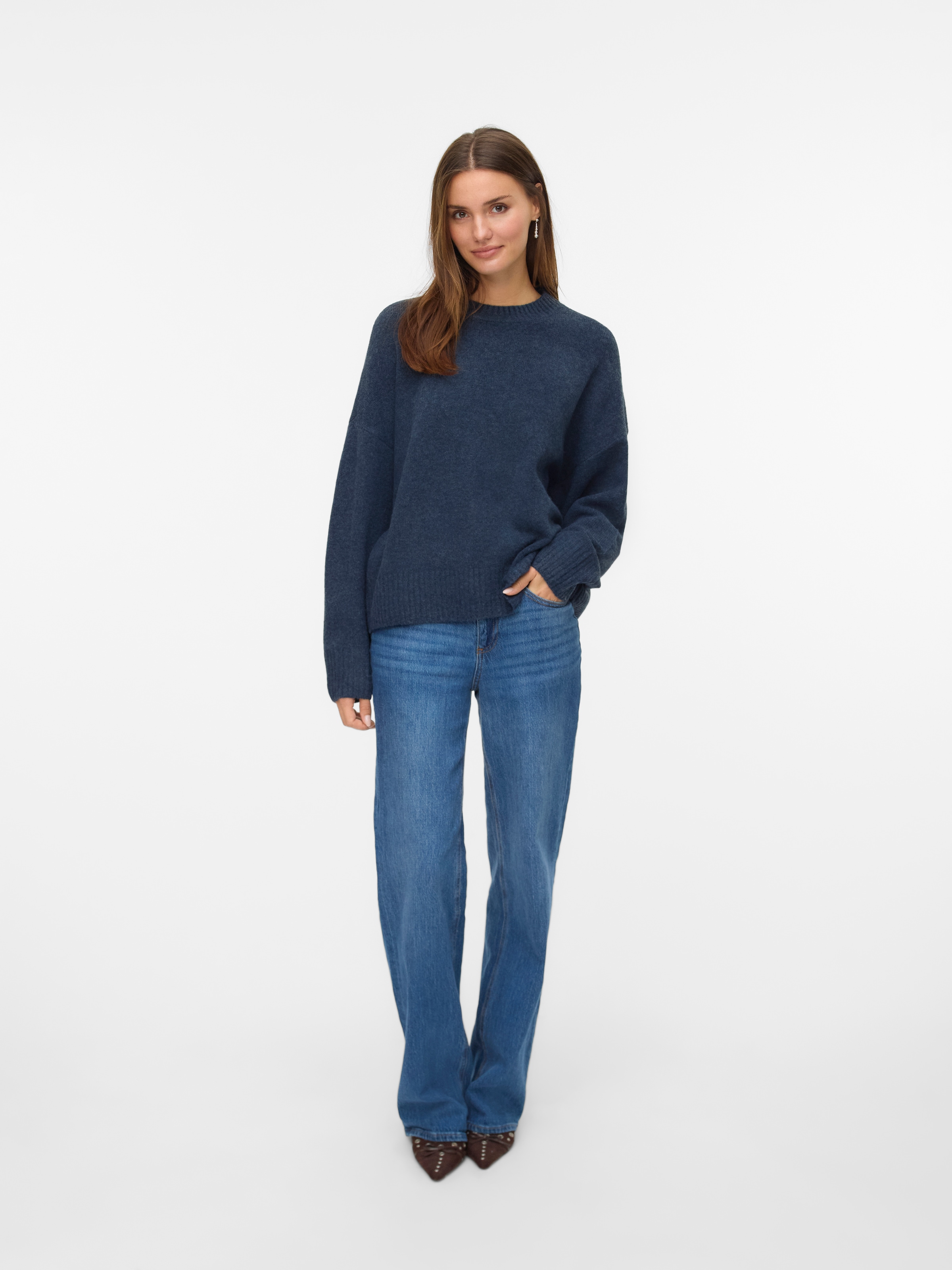 Vero Moda Strickpullover »VMBOOM LS O-NECK PULLOVER GA NOOS«