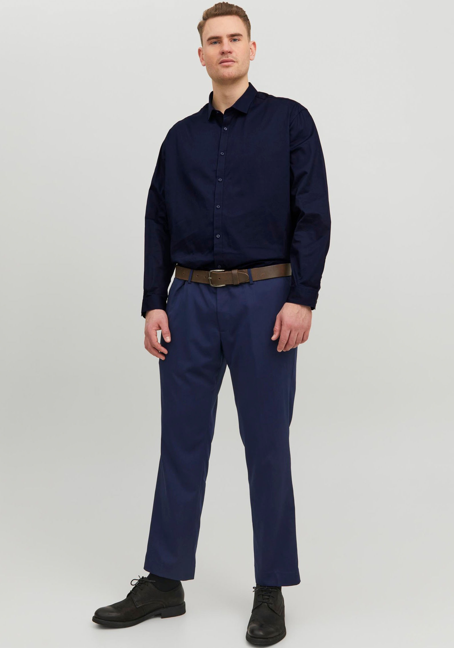 Jack & Jones PlusSize Langarmhemd »JPRBLACARDIFF SHIRT«