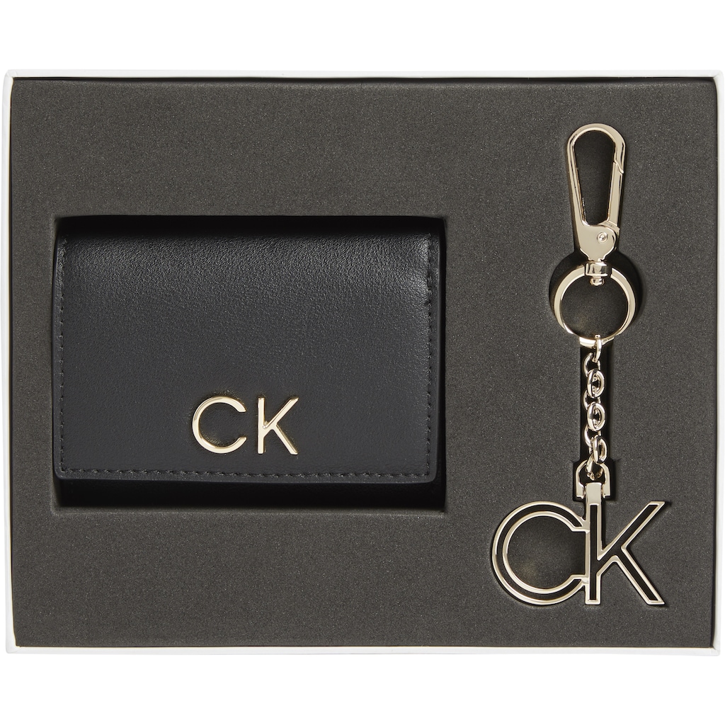 Calvin Klein Geldbörse »TRIFOLD XXS + KEYFOB«, (Set, 2 tlg., mit Schlüsselanhänger), schönes Geschenkset